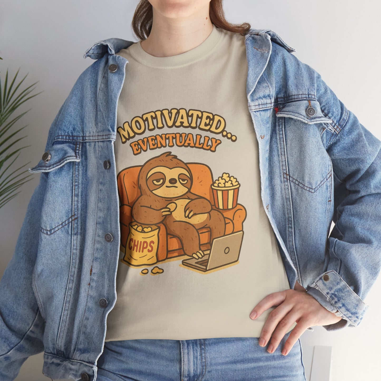 Sloth Running Team Shirt - Funny Lazy T-Shirt, Unisex Heavy Cotton Tee, Gift for Sloth Lovers, Chill Vibes Casual Graphic Tee