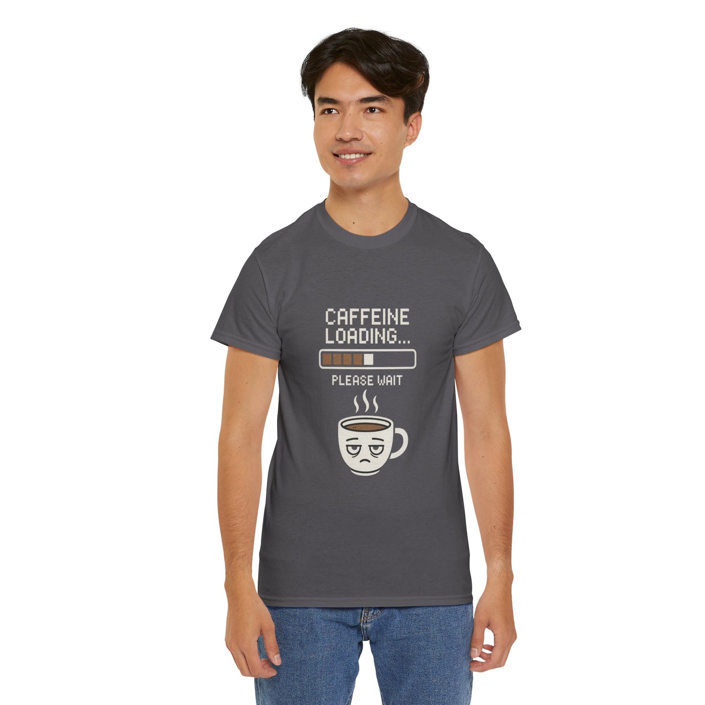 Caffeine Loading Tee - Funny Coffee Shirt, Unisex T-Shirt, Barista Gift, Casual Wear, Lazy Morning Tee, Coffee Lover Humor