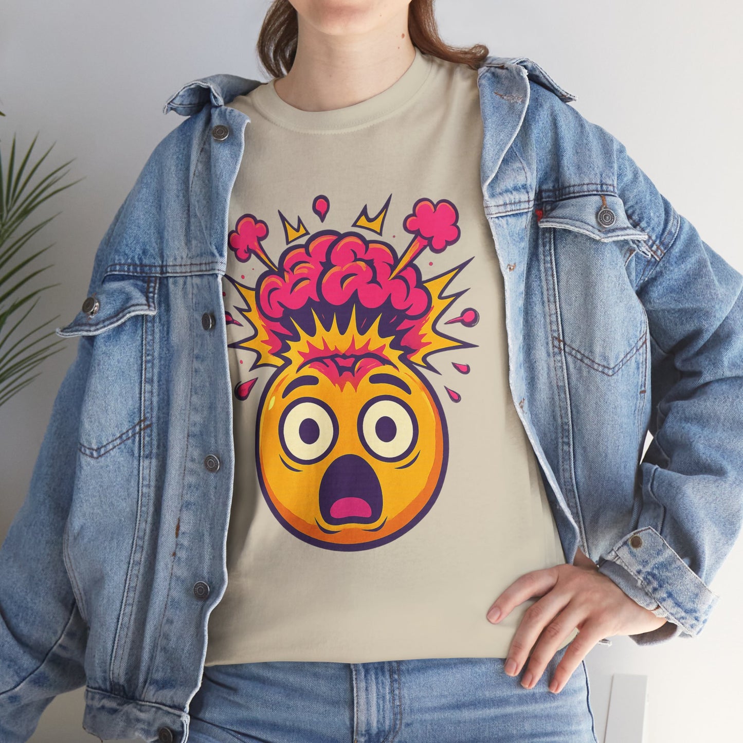 Exploding Emoji T-Shirt, Emotional Damage Meme Tee, Funny Cartoon Shirt, Colorful Unisex Gift, Shocked Face Graphic
