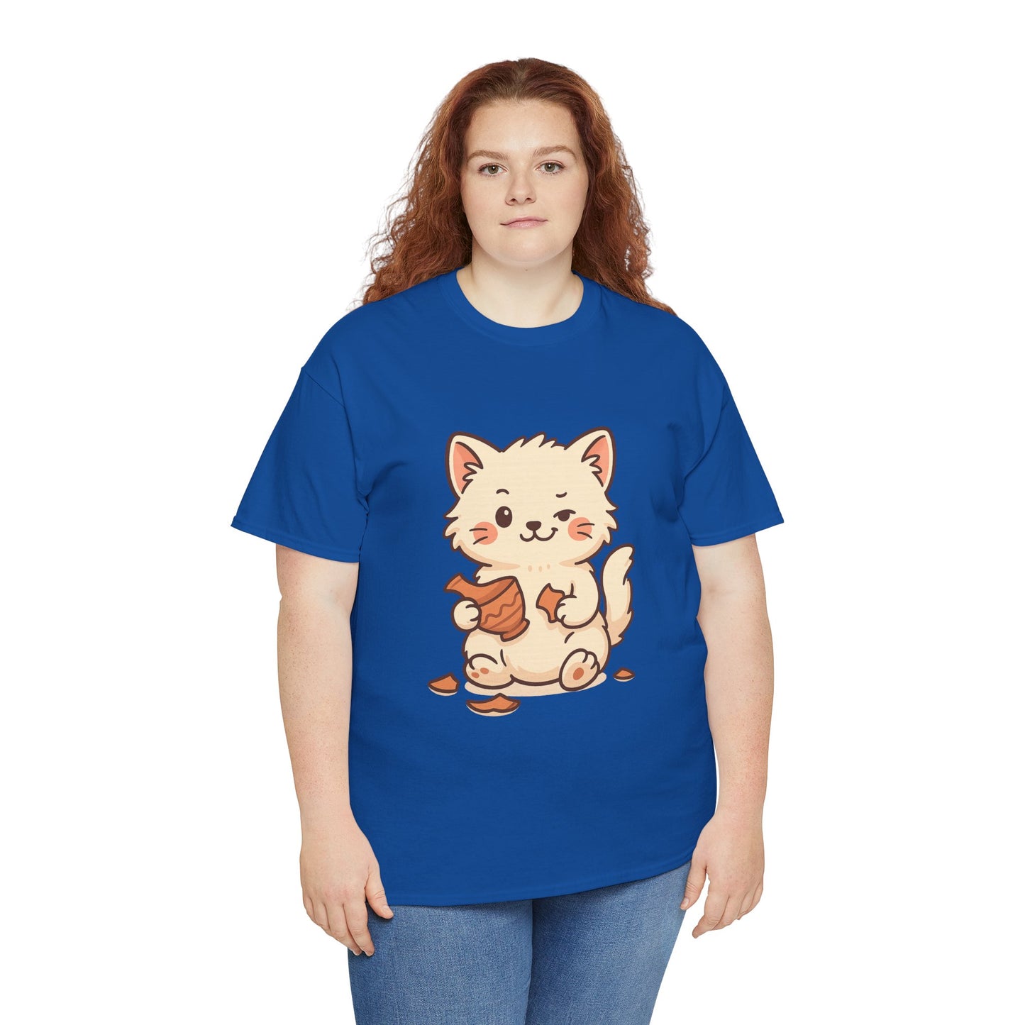 Cute Naughty Cat T-Shirt - Funny Kawaii Cat Shirt for Pet Lovers, Paws & Claws Collection