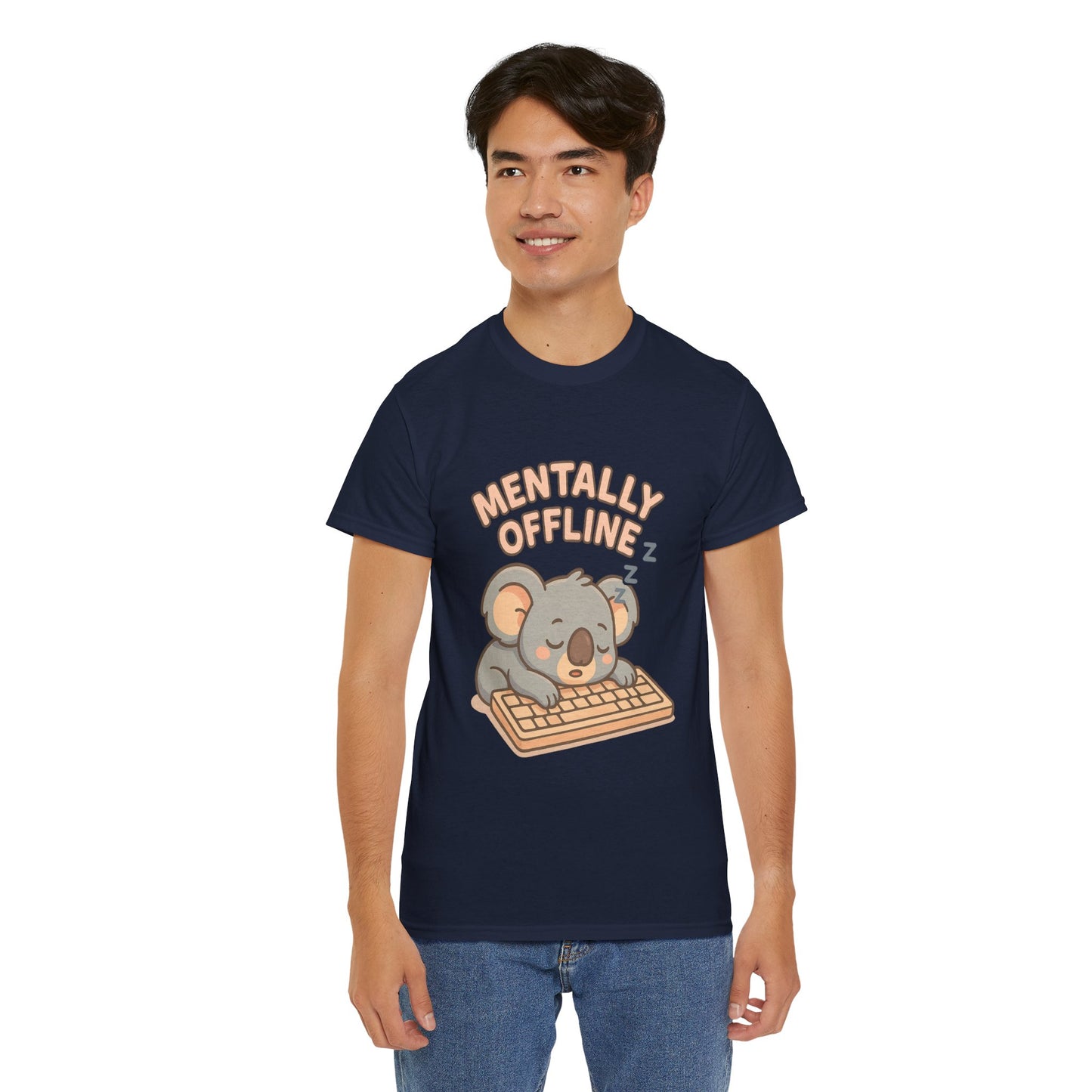 Mentally Offline Koala Shirt - Chill Lazy Unisex Tee for Relaxed Vibes