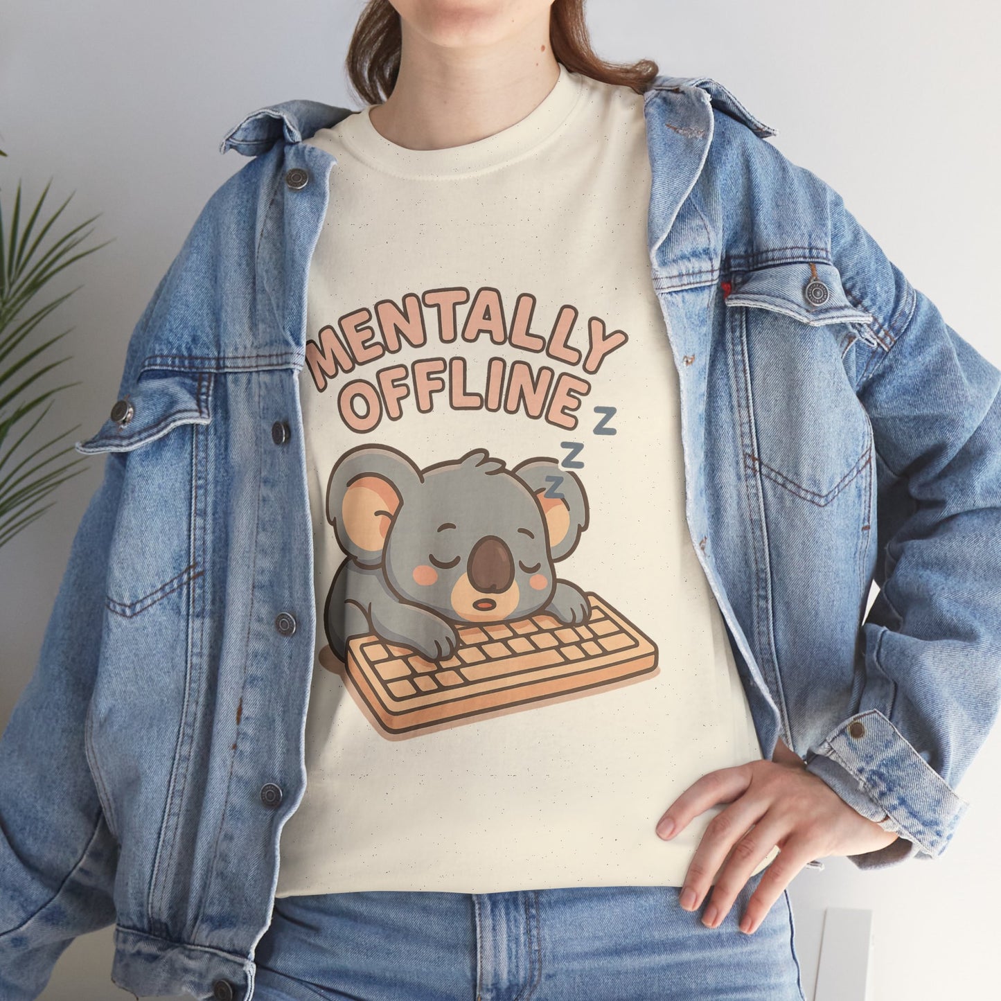 Mentally Offline Koala Shirt - Chill Lazy Unisex Tee for Relaxed Vibes