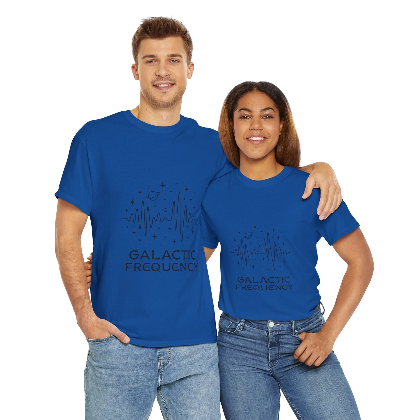 Galactic Frequency Unisex Tee, Cosmic Wave Shirt, Space Energy Graphic Tee, Astrology Gift, Stargazer Apparel, Spiritual Vibe