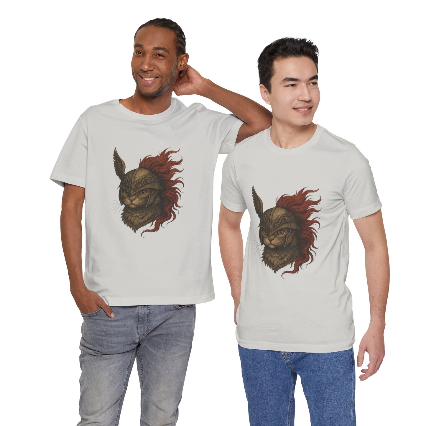 Malenia Cat Helmet Tee - Fantasy Cat T-Shirt, Elden Ring Inspired Shirt, Gamer Gift