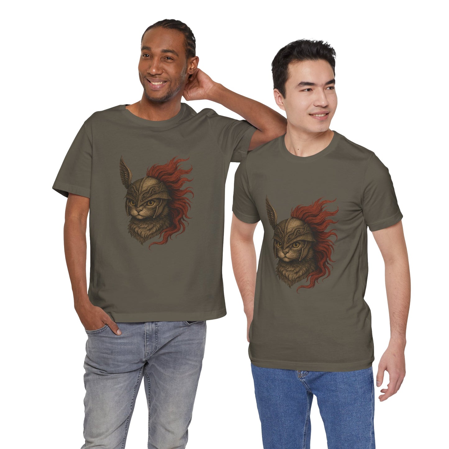 Malenia Cat Helmet Tee - Fantasy Cat T-Shirt, Elden Ring Inspired Shirt, Gamer Gift