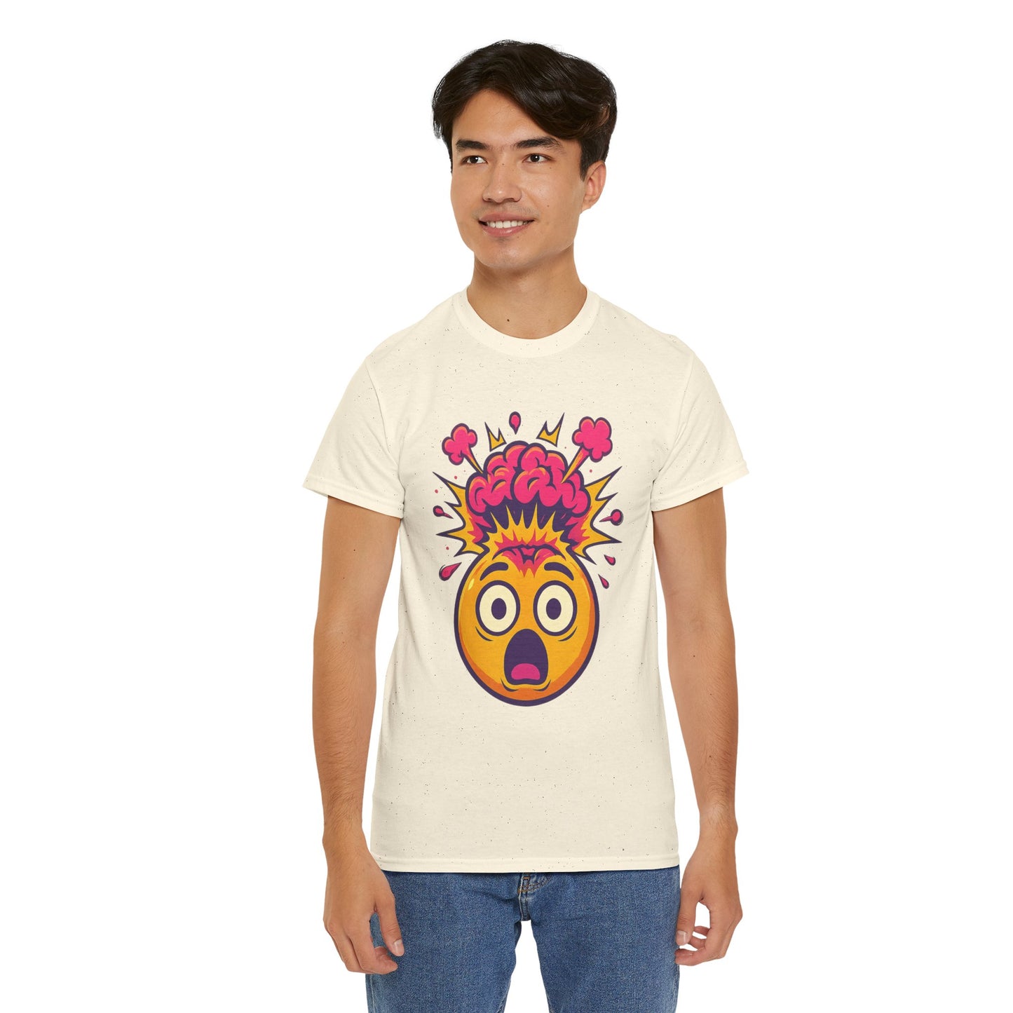 Exploding Emoji T-Shirt, Emotional Damage Meme Tee, Funny Cartoon Shirt, Colorful Unisex Gift, Shocked Face Graphic
