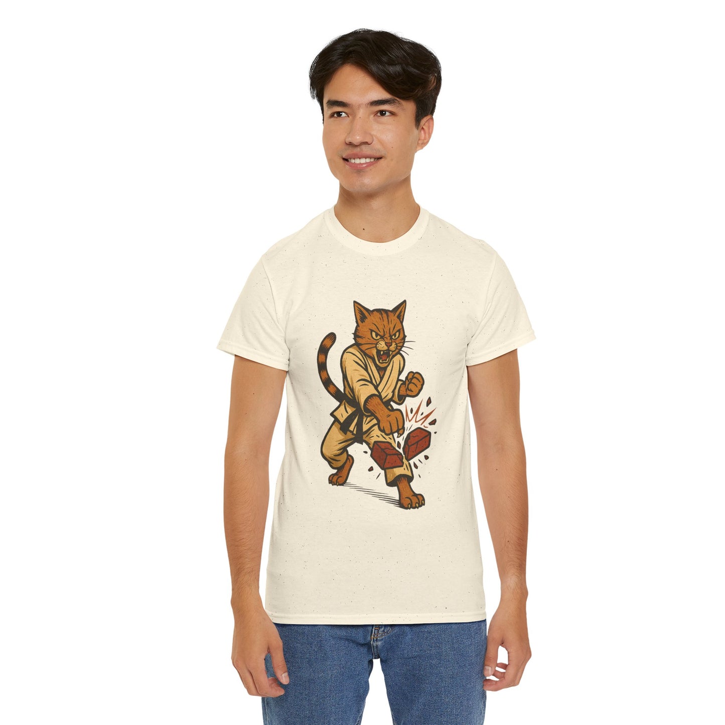 Karate Cat T-Shirt - Funny Martial Arts Unisex Tee for Cat Lovers, Paws & Claws Collection