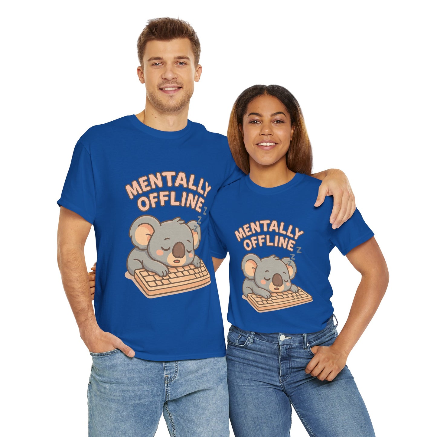 Mentally Offline Koala Shirt - Chill Lazy Unisex Tee for Relaxed Vibes