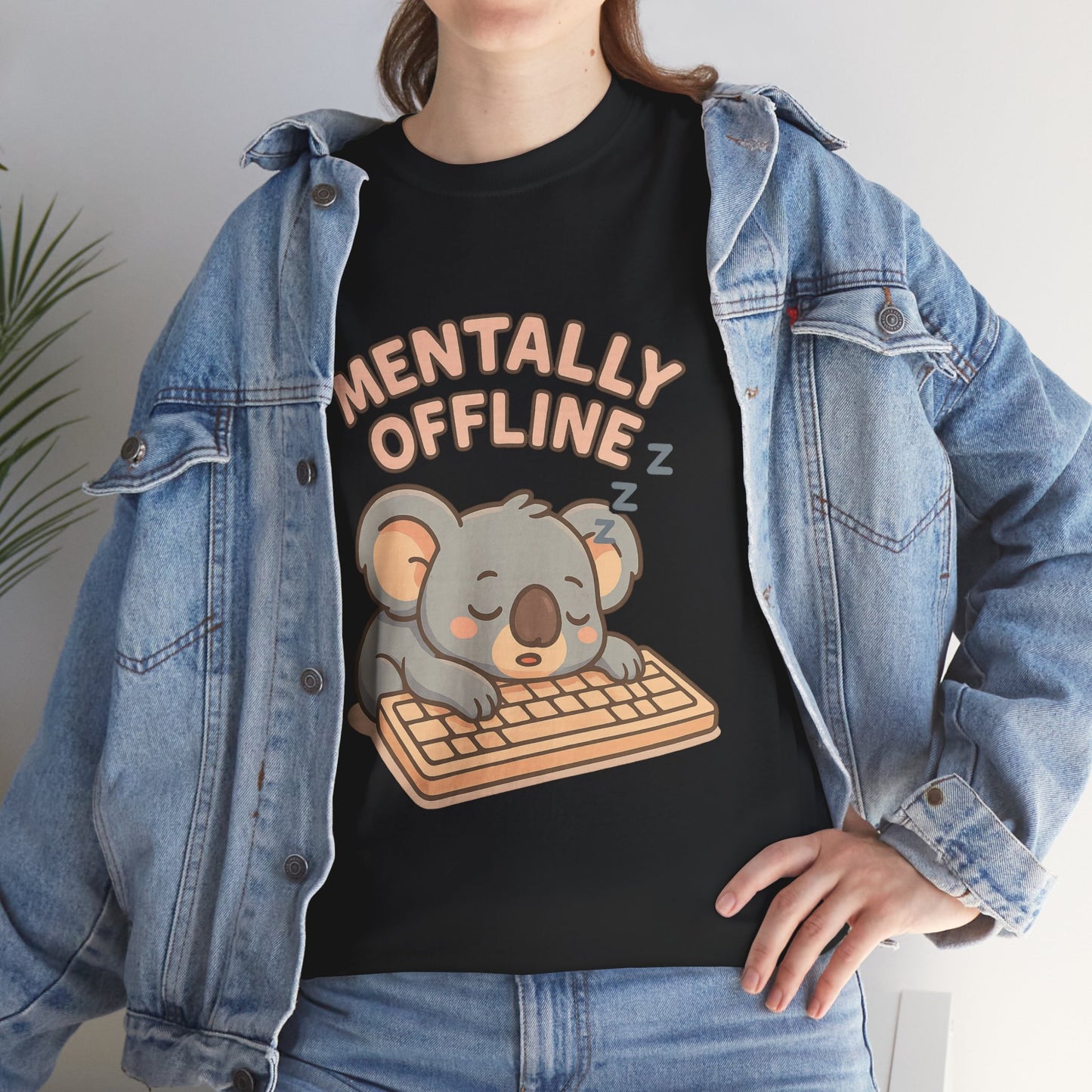 Mentally Offline Koala Shirt - Chill Lazy Unisex Tee for Relaxed Vibes