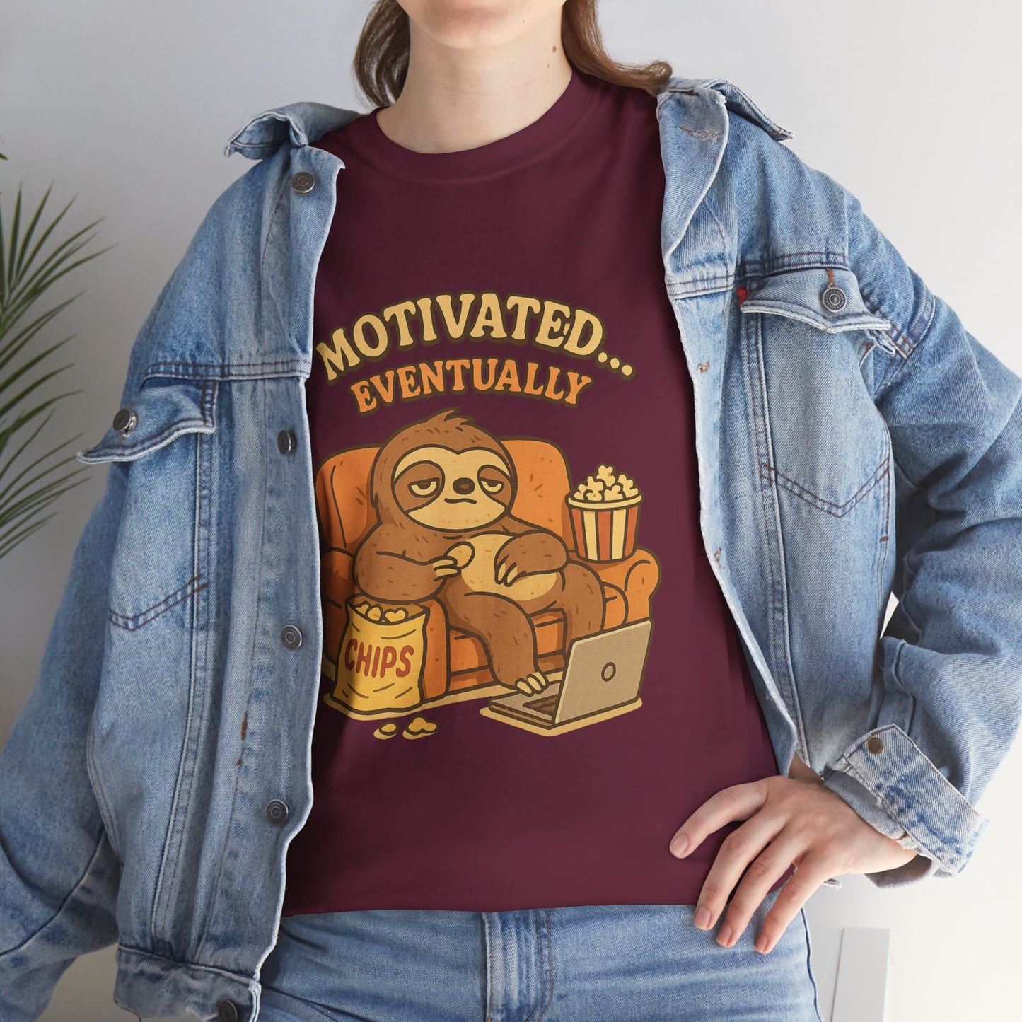 Sloth Running Team Shirt - Funny Lazy T-Shirt, Unisex Heavy Cotton Tee, Gift for Sloth Lovers, Chill Vibes Casual Graphic Tee
