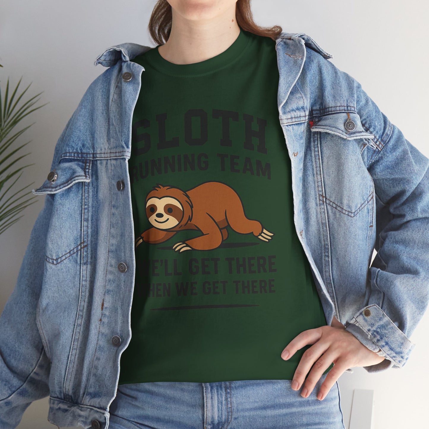 Sloth Running Team Shirt Funny Lazy Animal Tee Unisex Humor Gift Cool Fitness Top