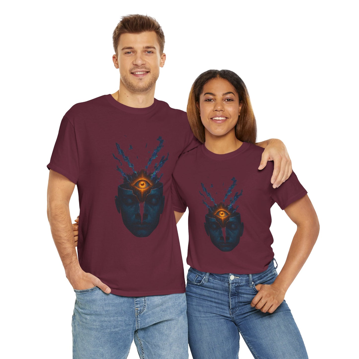Mystical Third Eye Shirt, Trippy Unisex Tee, Spiritual Graphic Tee, Mind Bending Artwear