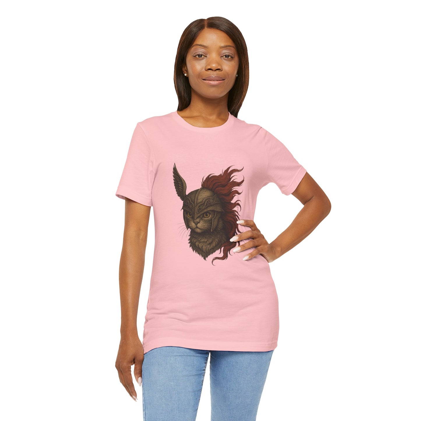 Malenia Cat Helmet Tee - Fantasy Cat T-Shirt, Elden Ring Inspired Shirt, Gamer Gift