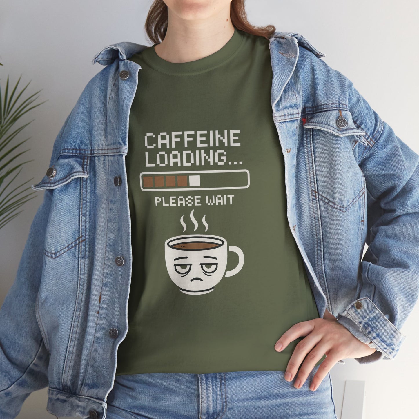 Caffeine Loading Tee - Funny Coffee Shirt, Unisex T-Shirt, Barista Gift, Casual Wear, Lazy Morning Tee, Coffee Lover Humor