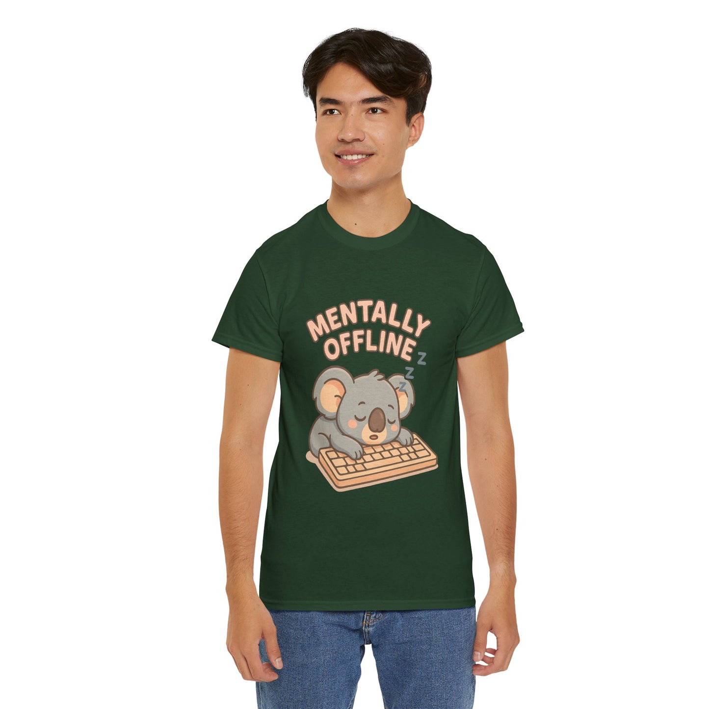 Mentally Offline Koala Shirt - Chill Lazy Unisex Tee for Relaxed Vibes