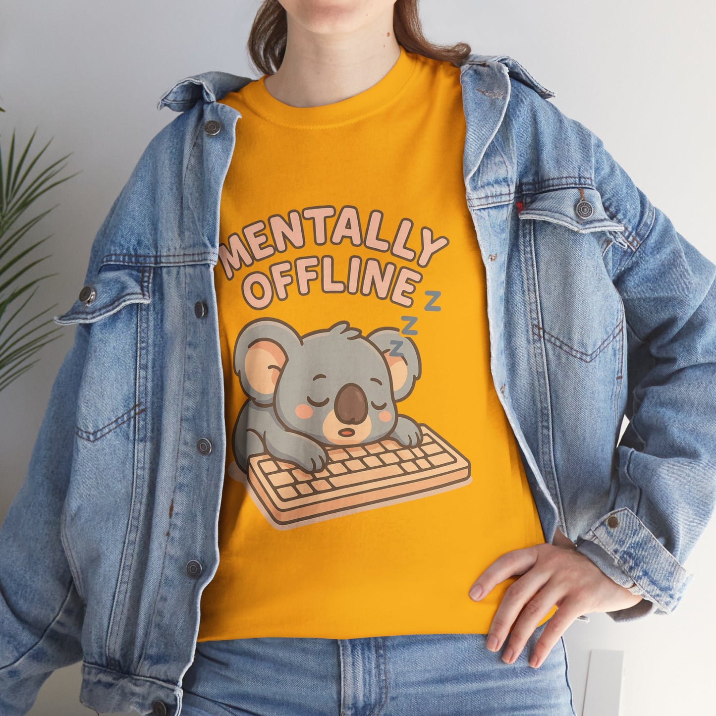 Mentally Offline Koala Shirt - Chill Lazy Unisex Tee for Relaxed Vibes