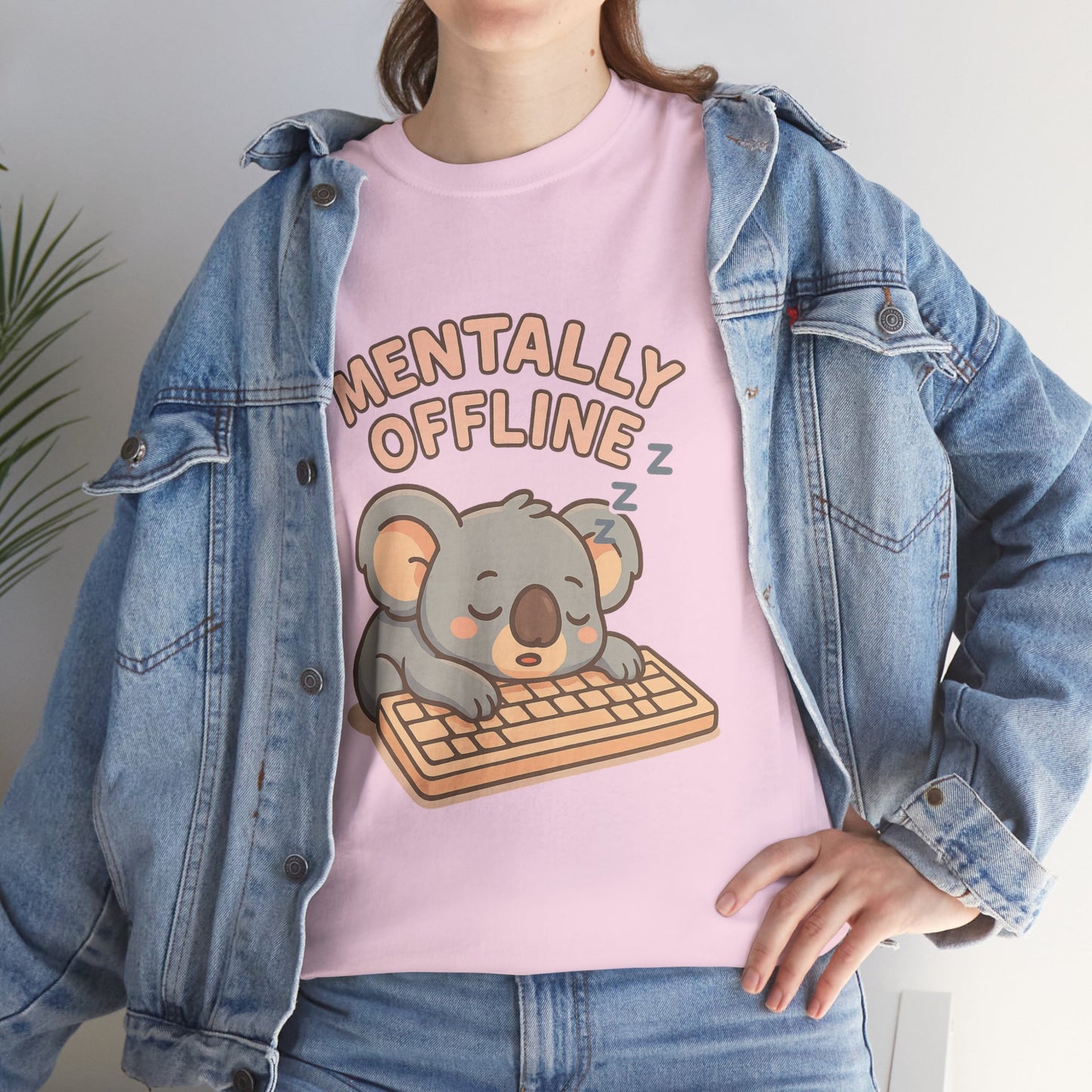 Mentally Offline Koala Shirt - Chill Lazy Unisex Tee for Relaxed Vibes