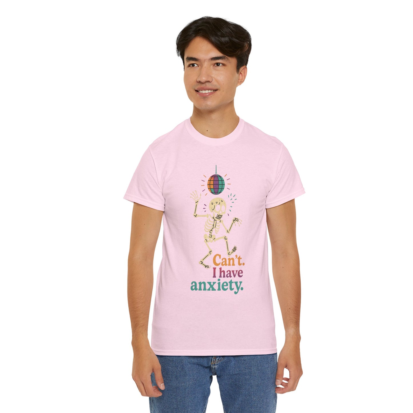 I Have Anxiety Shirt, Funny Dancing Skeleton Tee, Disco Party Meme Shirt, Social Anxiety Humor, Unisex Halloween Graphic