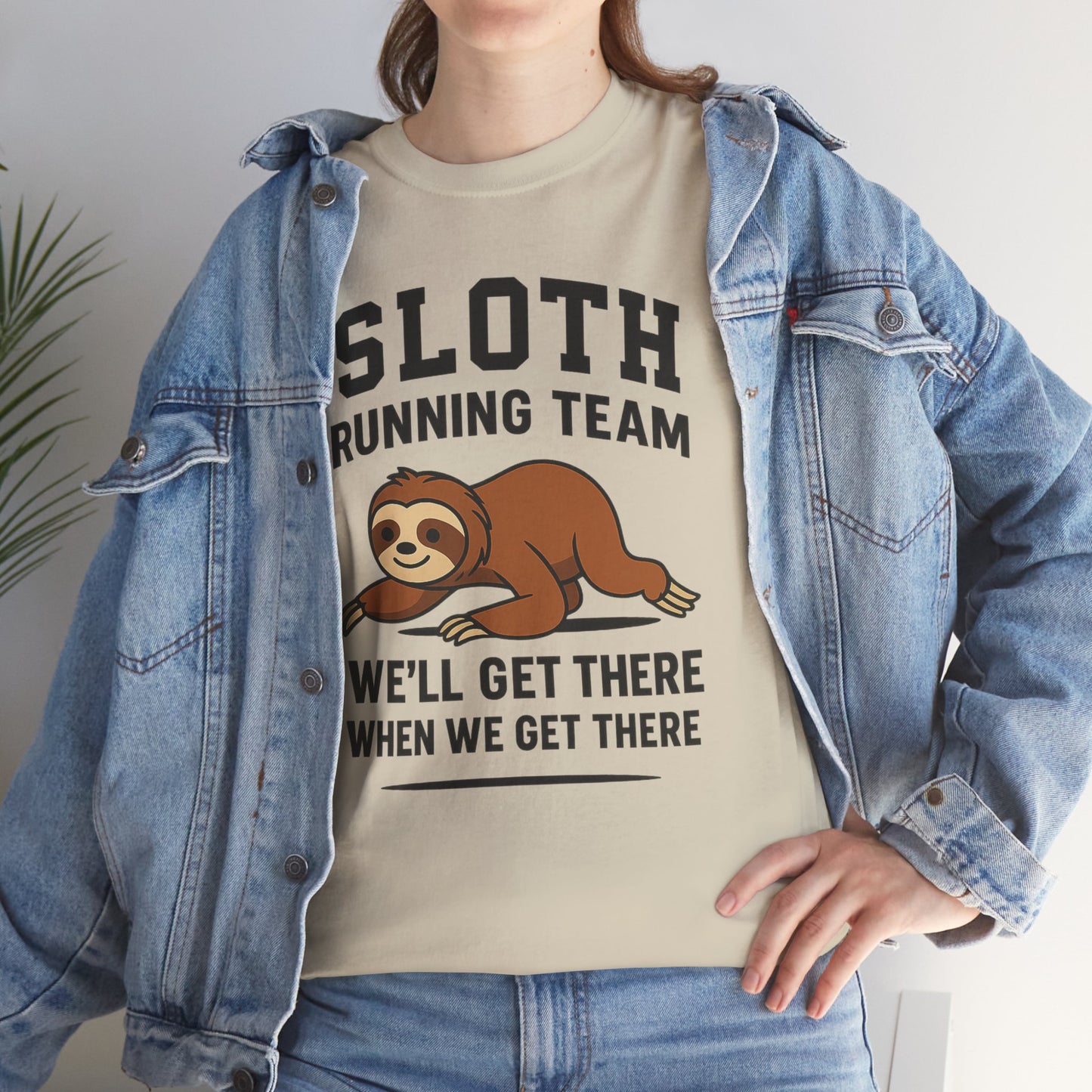 Sloth Running Team Shirt Funny Lazy Animal Tee Unisex Humor Gift Cool Fitness Top