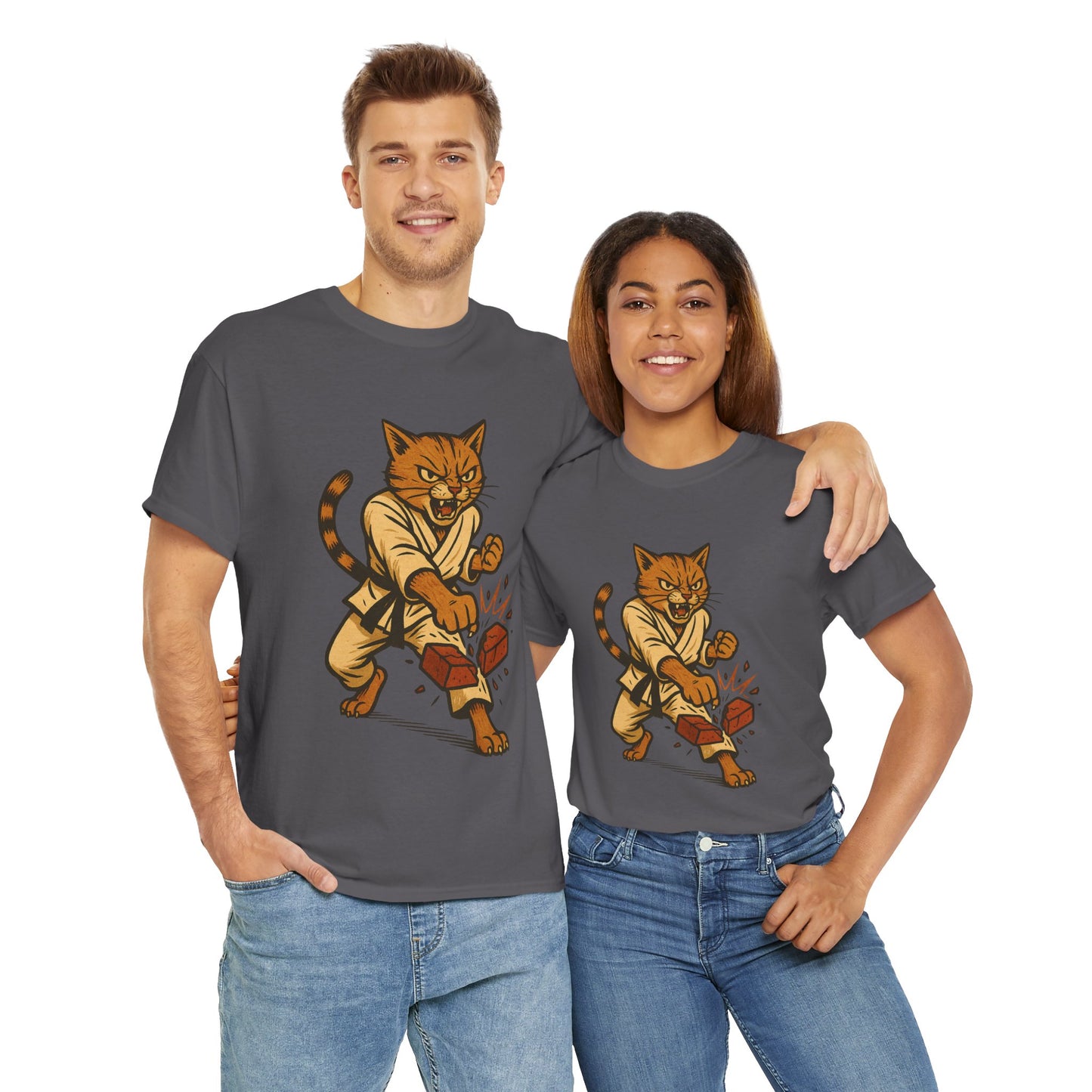 Karate Cat T-Shirt - Funny Martial Arts Unisex Tee for Cat Lovers, Paws & Claws Collection