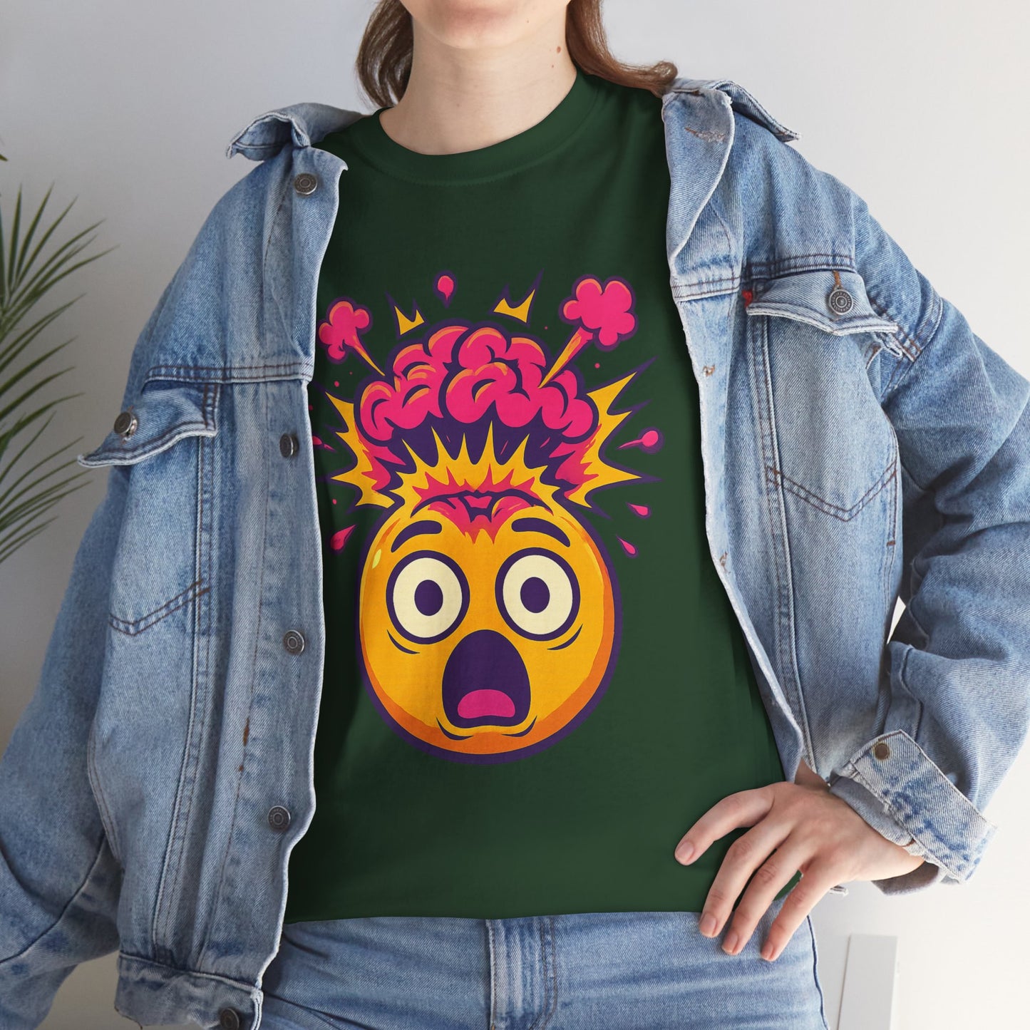 Exploding Emoji T-Shirt, Emotional Damage Meme Tee, Funny Cartoon Shirt, Colorful Unisex Gift, Shocked Face Graphic