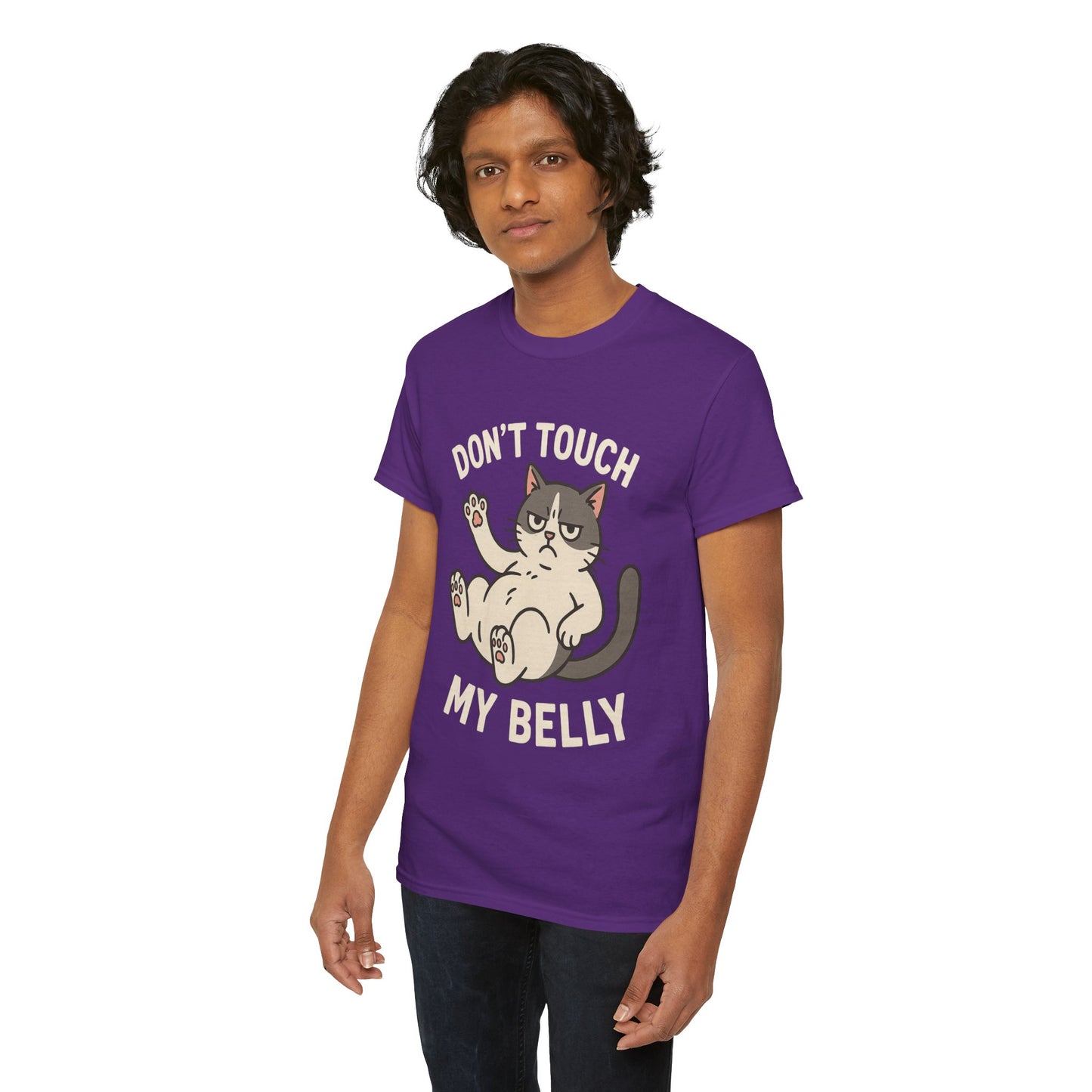 Dont Touch My Belly Cat Tee Grumpy Cat Graphic Shirt, Funny Unisex Gift