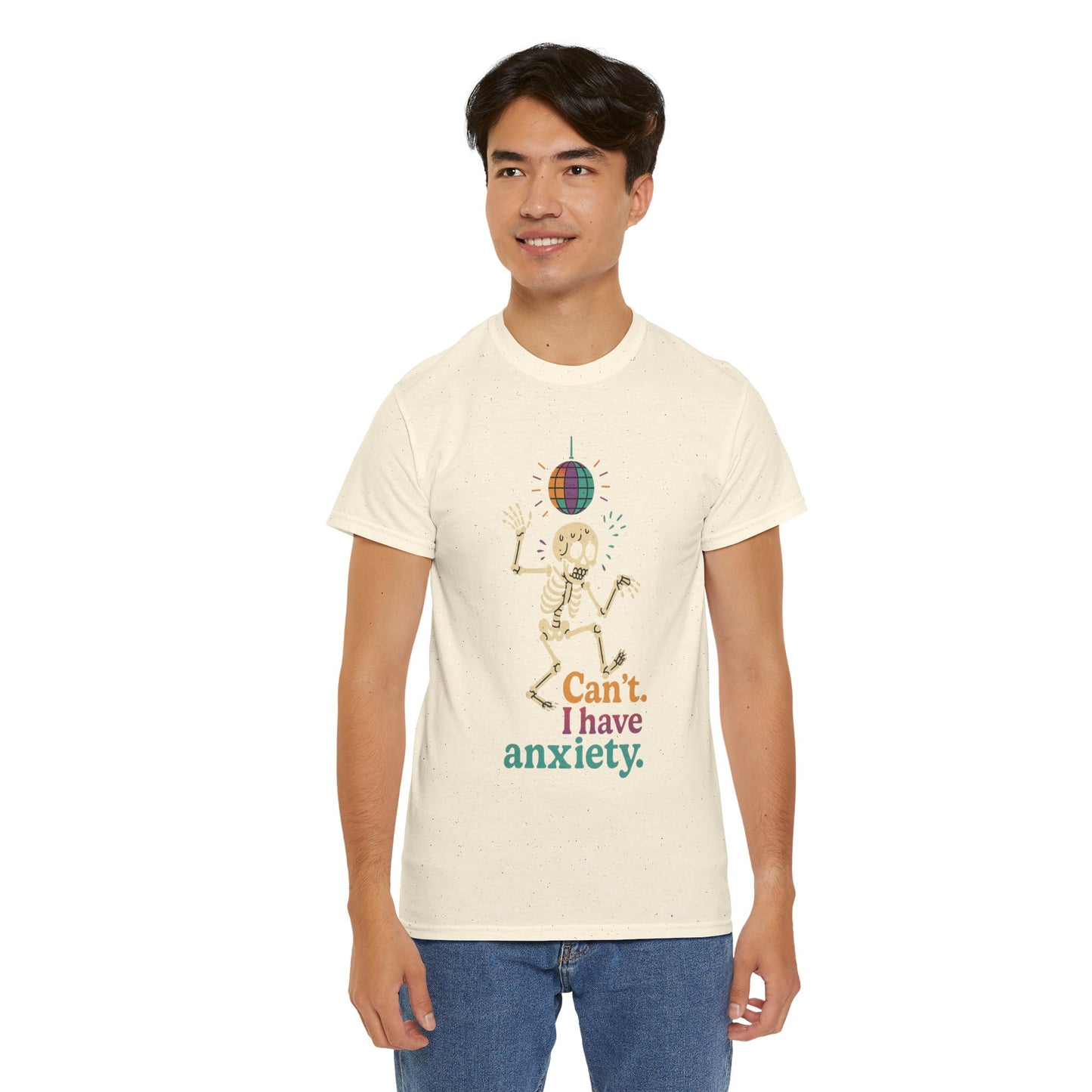 I Have Anxiety Shirt, Funny Dancing Skeleton Tee, Disco Party Meme Shirt, Social Anxiety Humor, Unisex Halloween Graphic