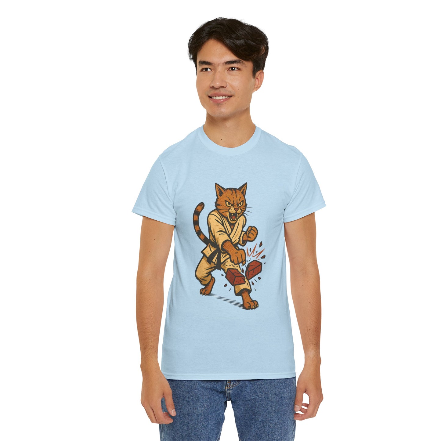 Karate Cat T-Shirt - Funny Martial Arts Unisex Tee for Cat Lovers, Paws & Claws Collection