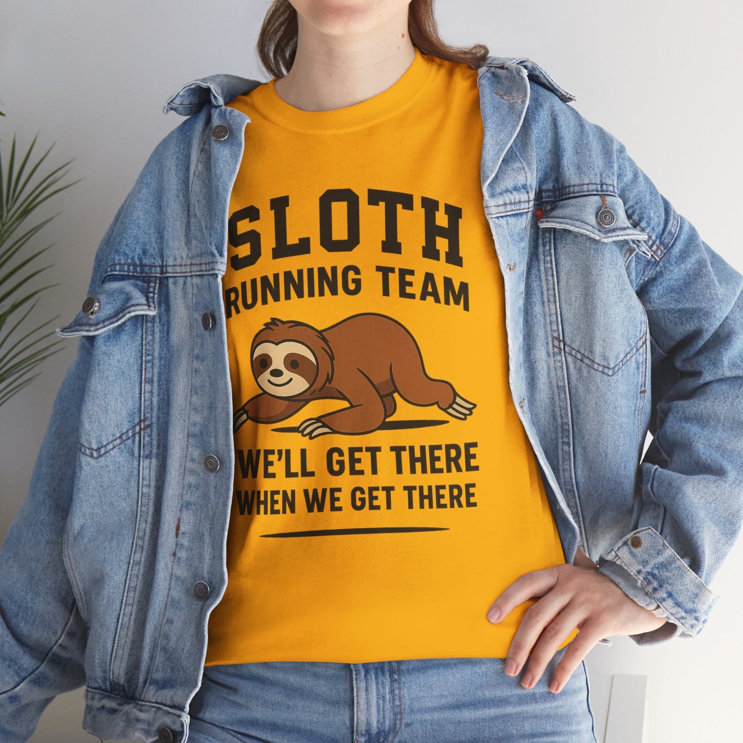 Sloth Running Team Shirt Funny Lazy Animal Tee Unisex Humor Gift Cool Fitness Top