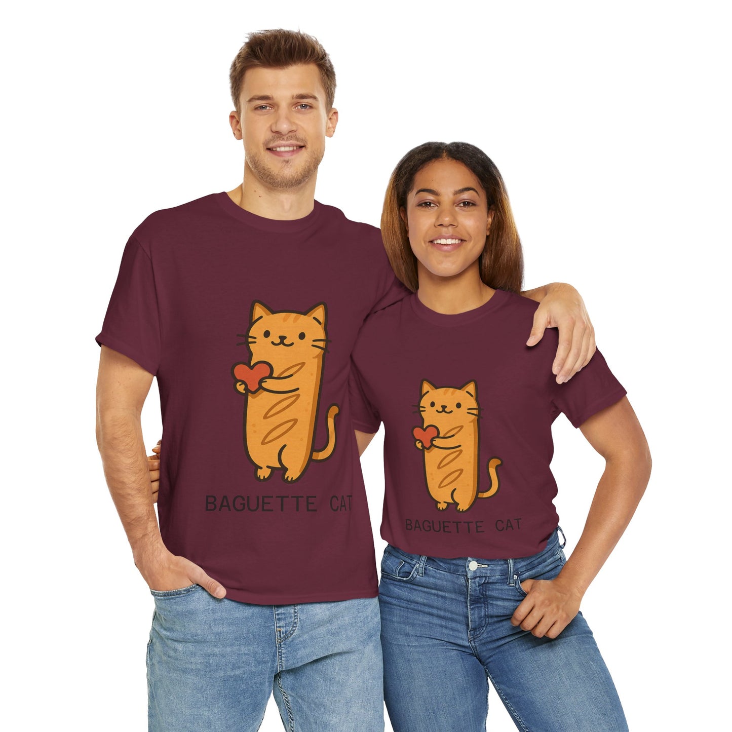Baguette Cat T-Shirt Cute & Funny Cat Lover Tee