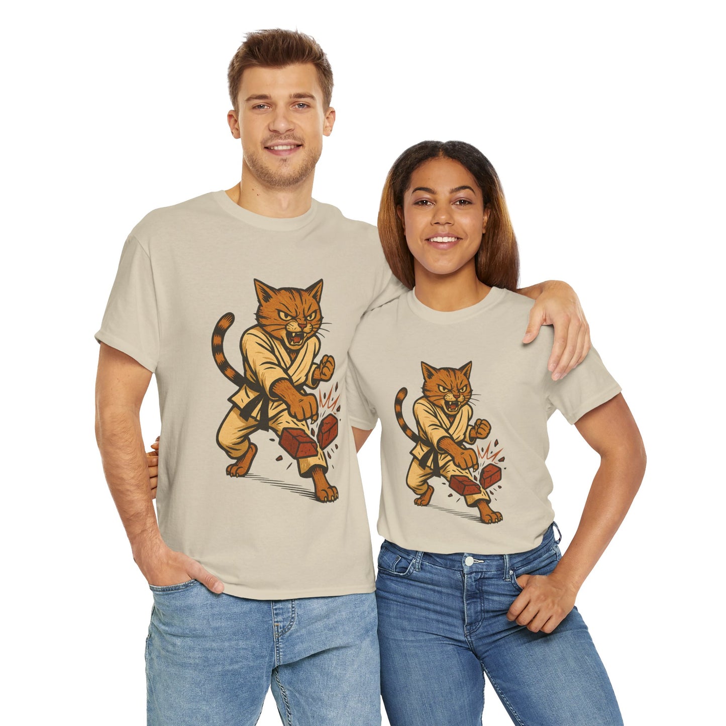 Karate Cat T-Shirt - Funny Martial Arts Unisex Tee for Cat Lovers, Paws & Claws Collection