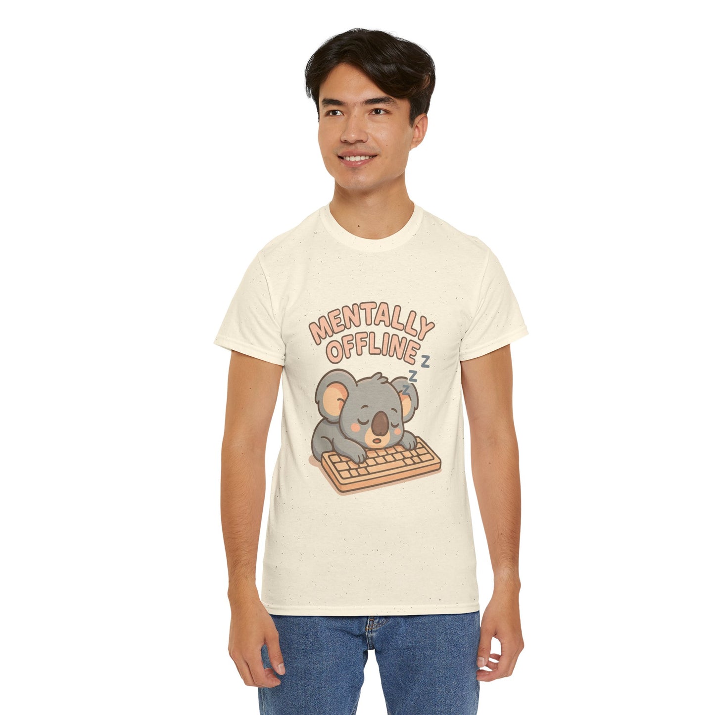 Mentally Offline Koala Shirt - Chill Lazy Unisex Tee for Relaxed Vibes