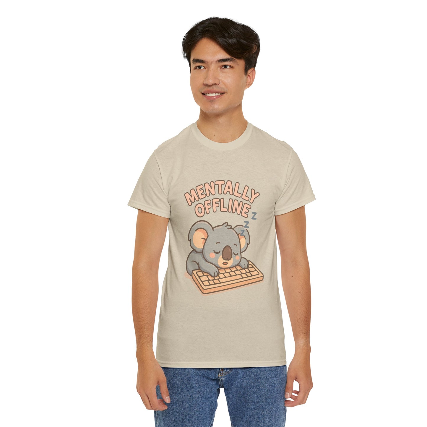 Mentally Offline Koala Shirt - Chill Lazy Unisex Tee for Relaxed Vibes