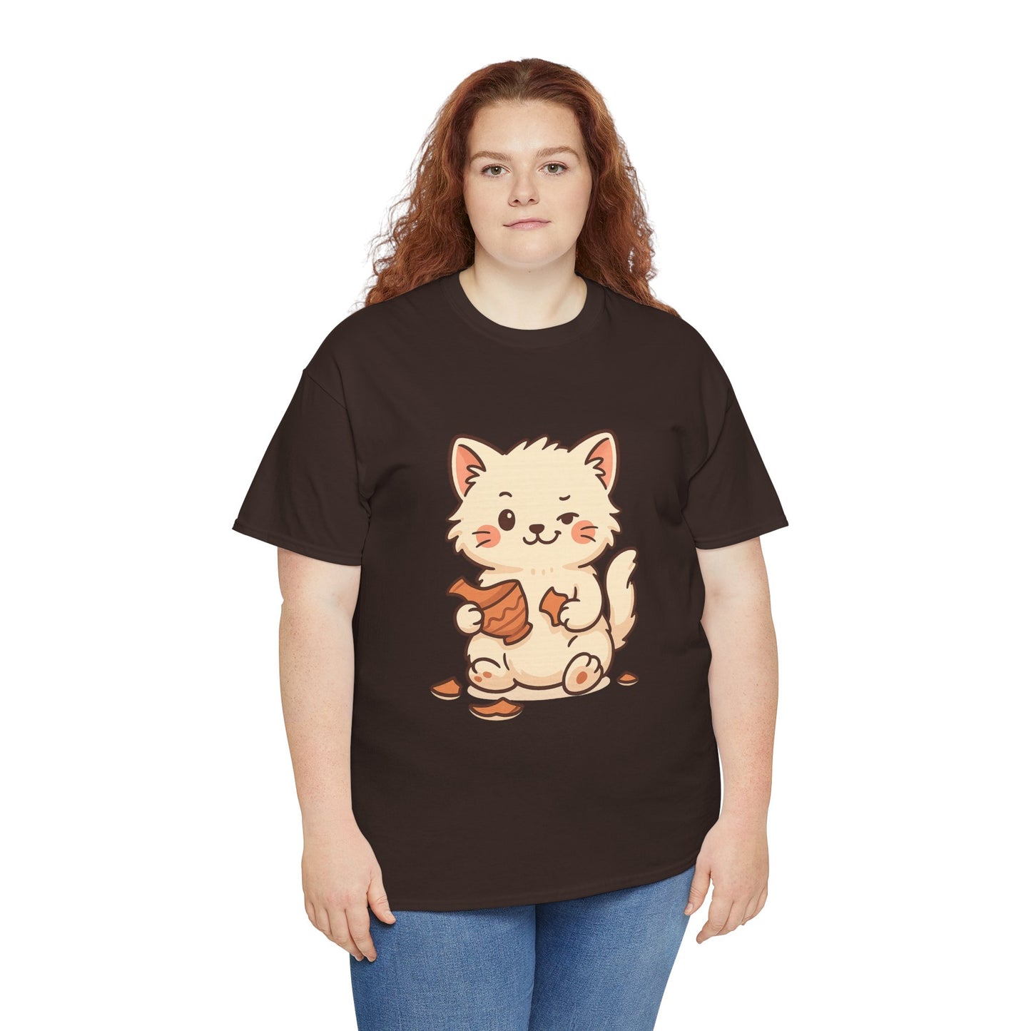 Cute Naughty Cat T-Shirt - Funny Kawaii Cat Shirt for Pet Lovers, Paws & Claws Collection