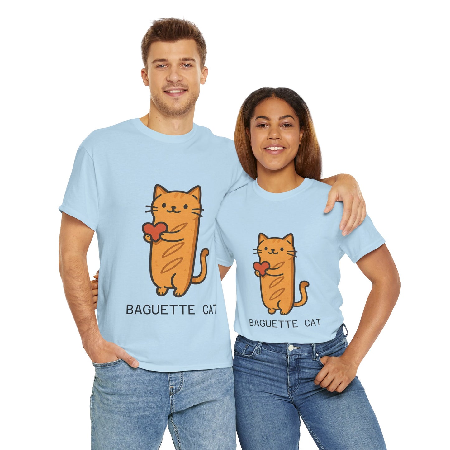 Baguette Cat T-Shirt Cute & Funny Cat Lover Tee