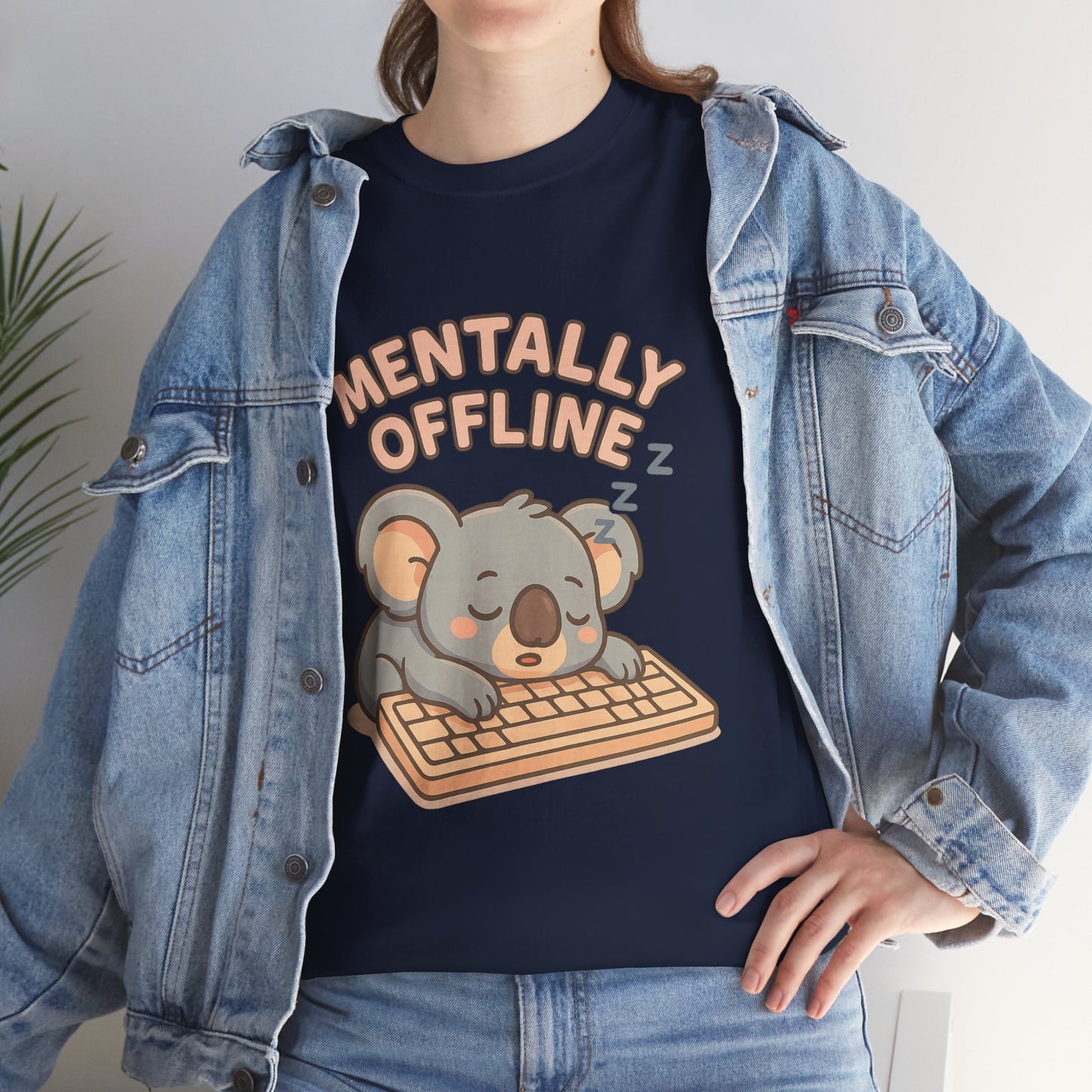 Mentally Offline Koala Shirt - Chill Lazy Unisex Tee for Relaxed Vibes
