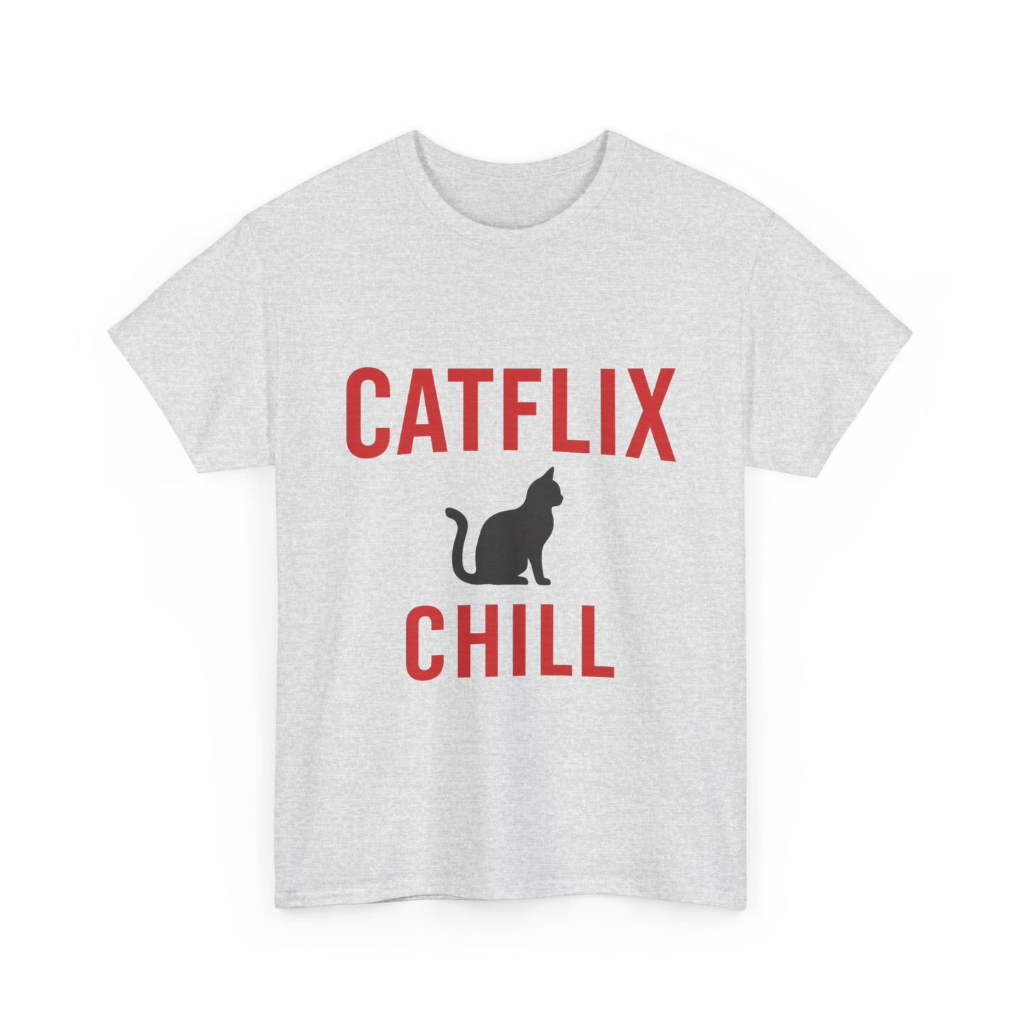 Catflix & Chill T-Shirt – Funny Cat Meme Shirt – Cozy Netflix Parody Tee – Unisex Cat Lover Gift