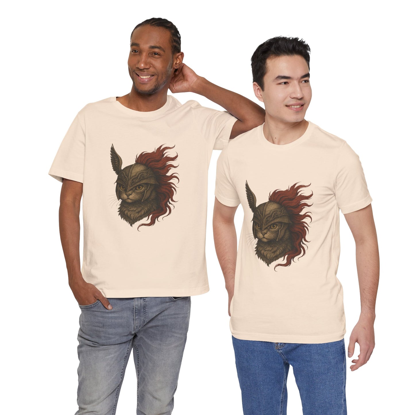 Malenia Cat Helmet Tee - Fantasy Cat T-Shirt, Elden Ring Inspired Shirt, Gamer Gift