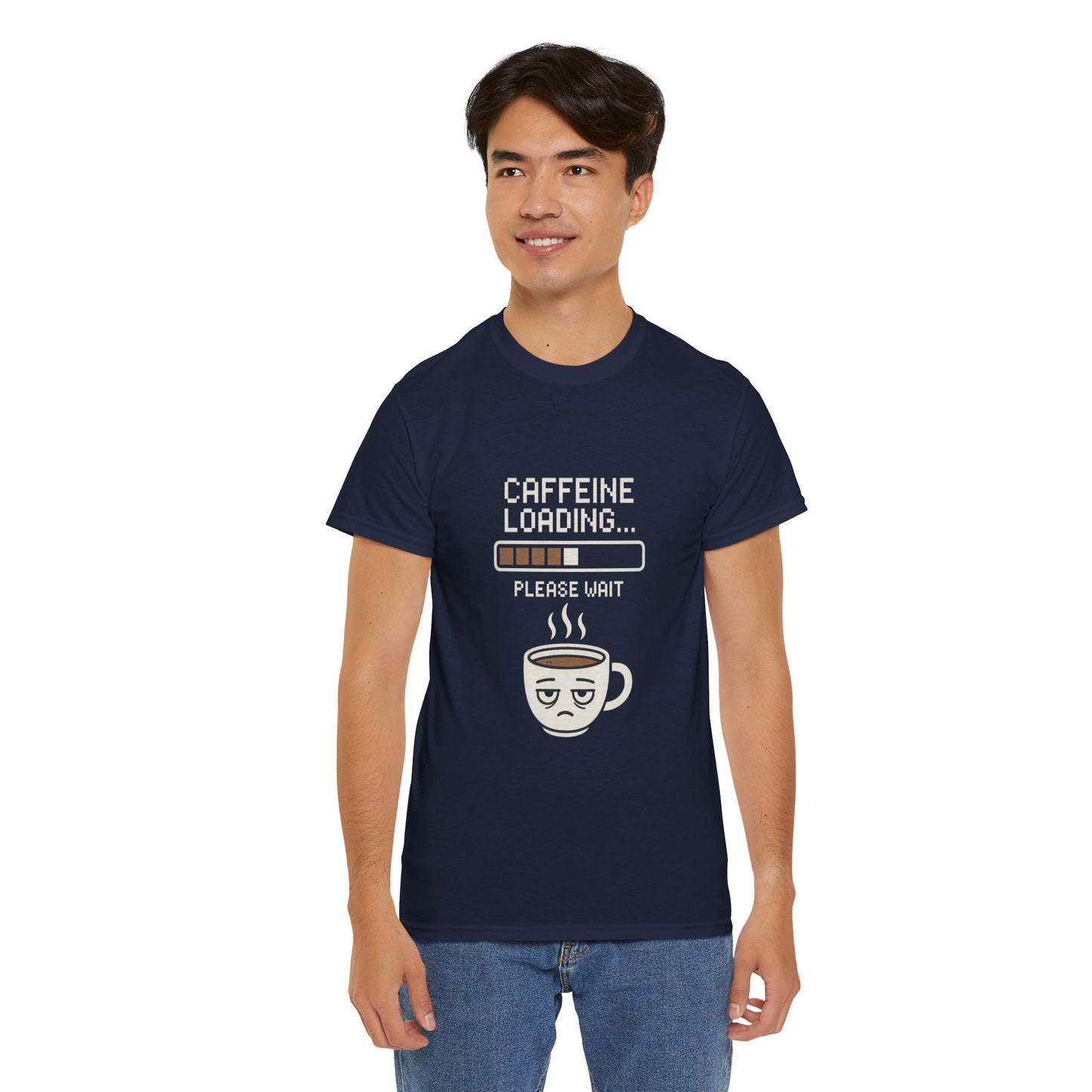 Caffeine Loading Tee - Funny Coffee Shirt, Unisex T-Shirt, Barista Gift, Casual Wear, Lazy Morning Tee, Coffee Lover Humor