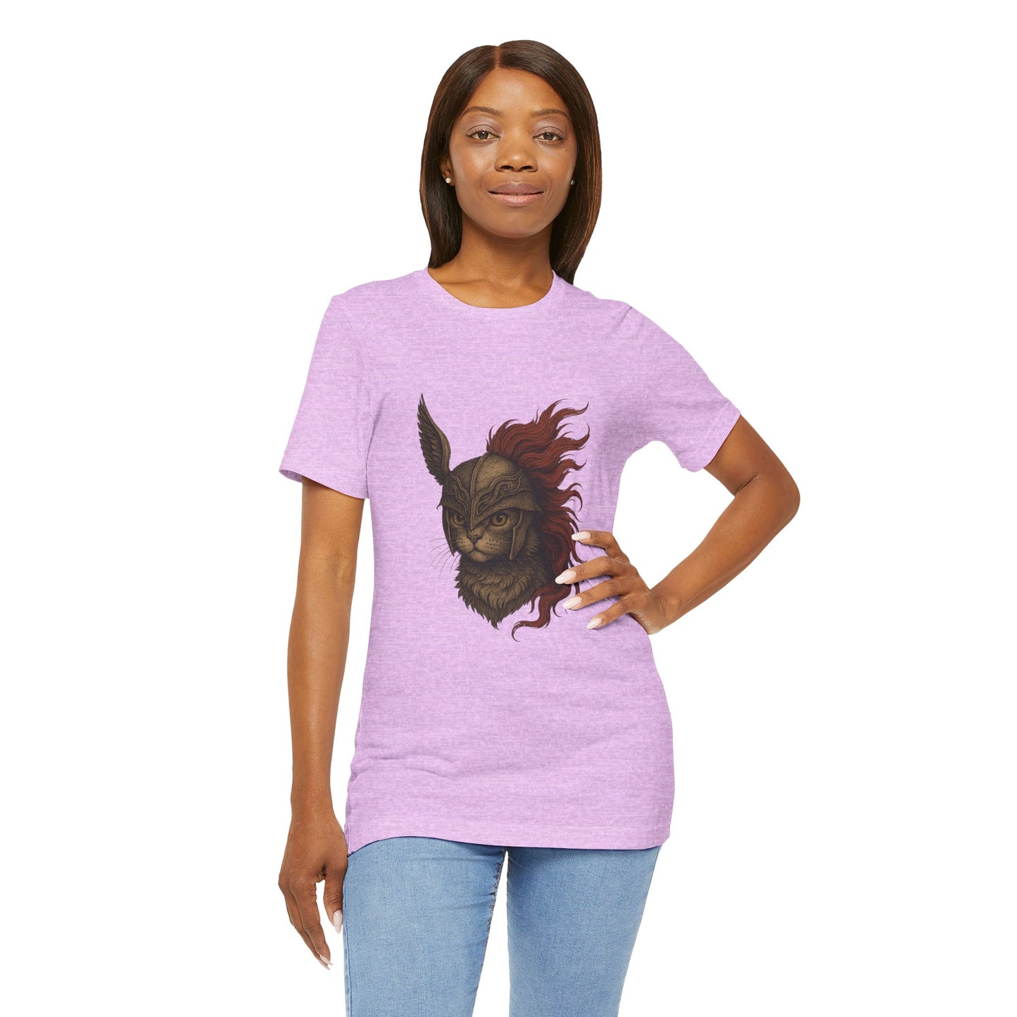 Malenia Cat Helmet Tee - Fantasy Cat T-Shirt, Elden Ring Inspired Shirt, Gamer Gift