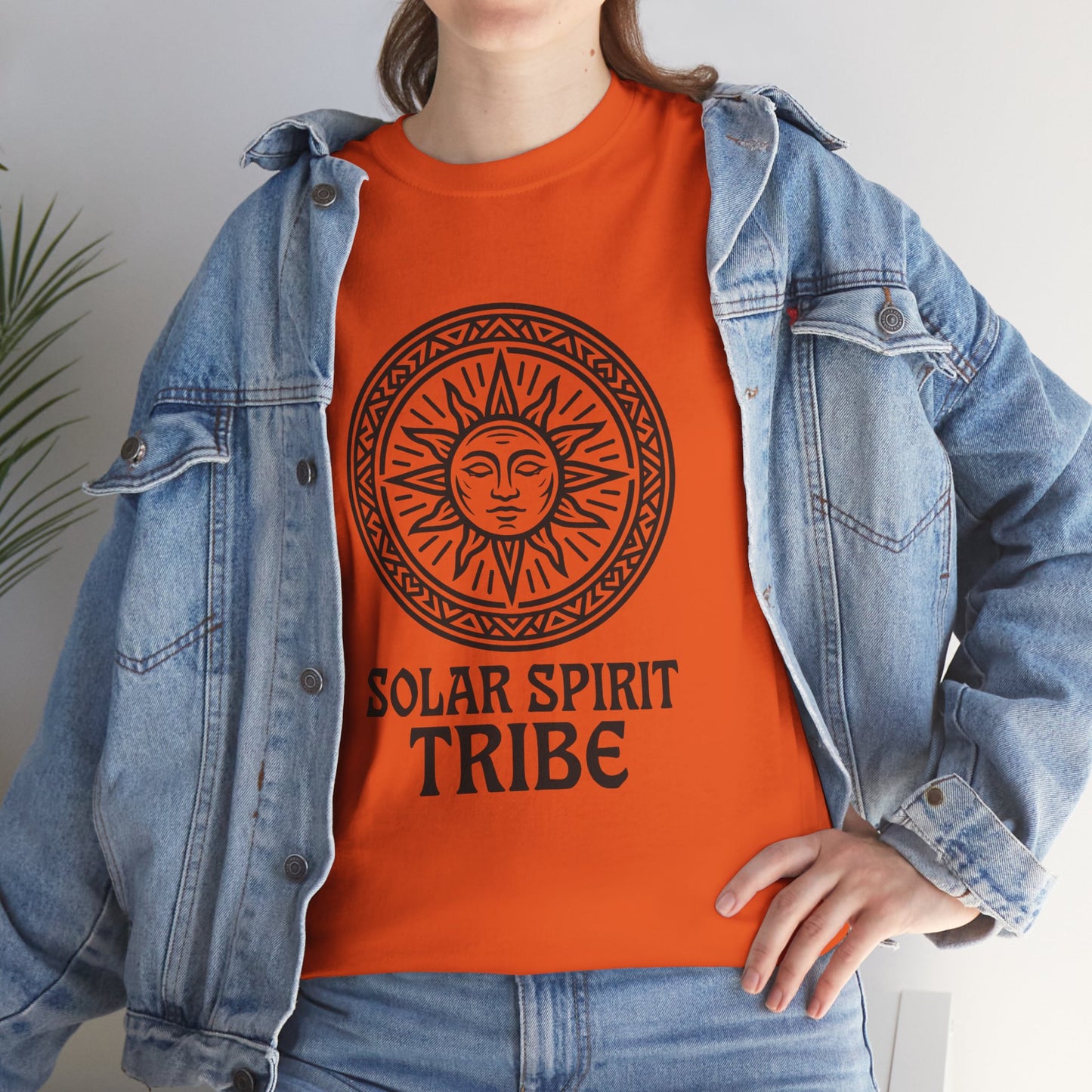 Solar Spirit Tribe Unisex T-Shirt, Sun Symbol Tee, Tribal Graphic Shirt, Boho Festival Top, Nature Lover Gift, Eco Spiritual Wear