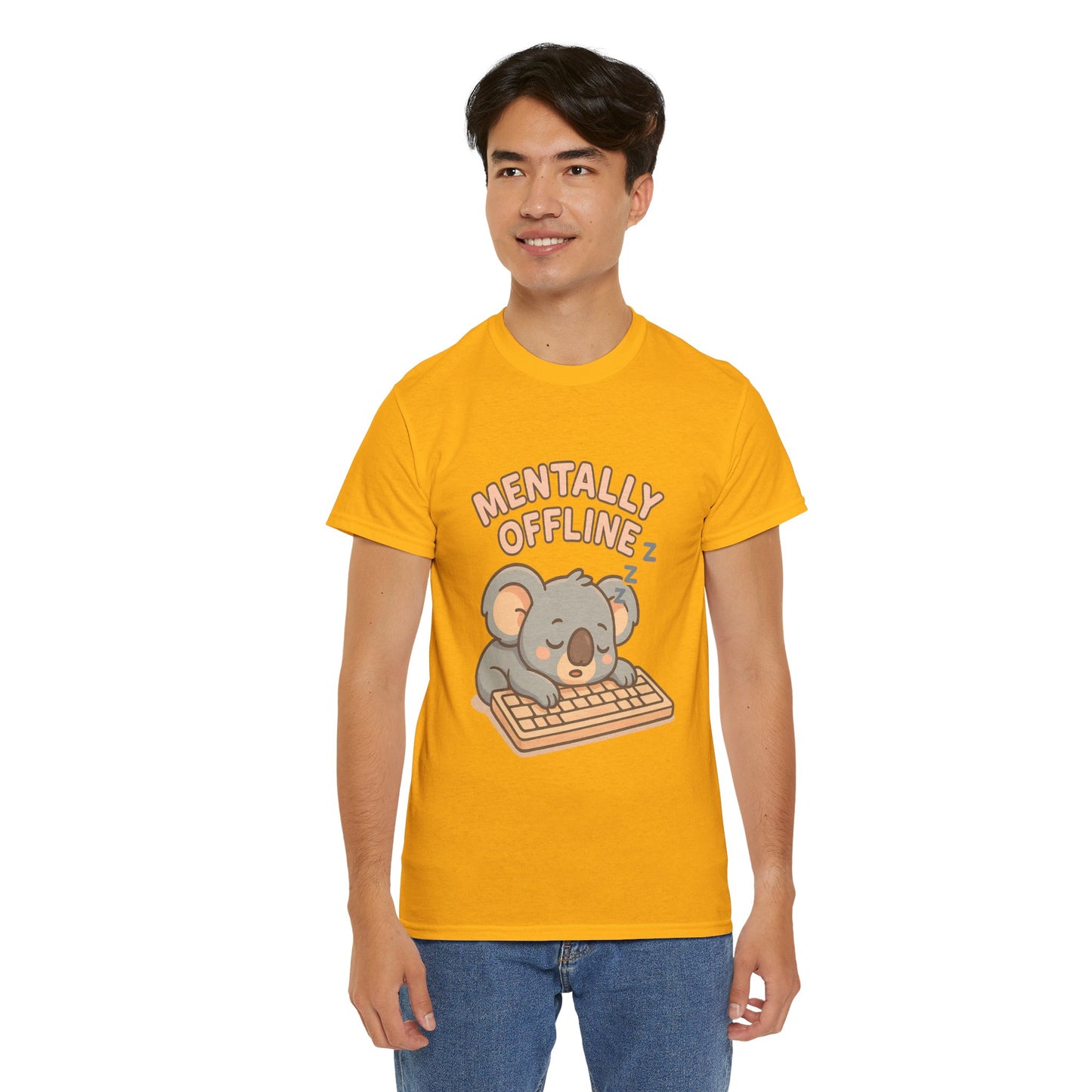 Mentally Offline Koala Shirt - Chill Lazy Unisex Tee for Relaxed Vibes