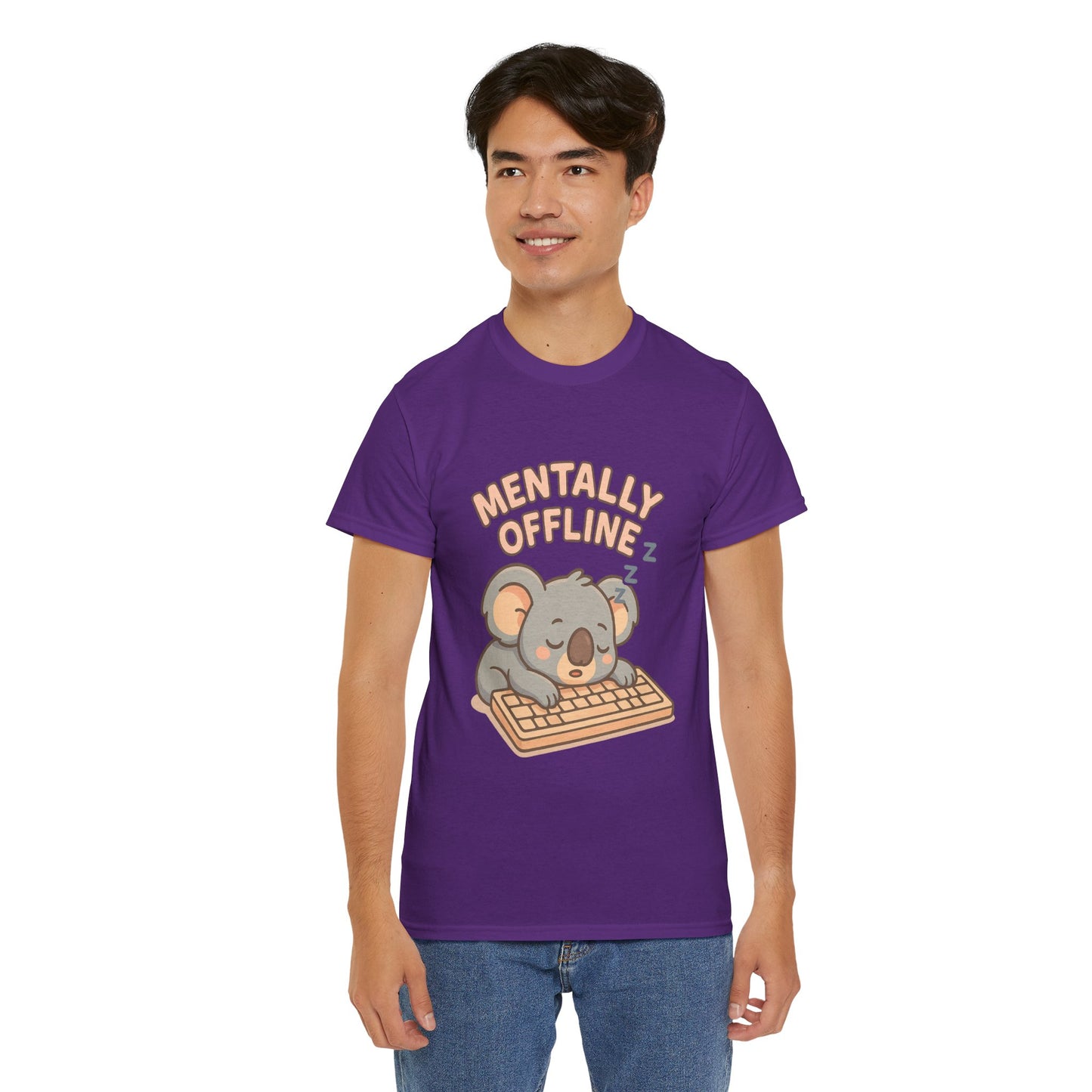 Mentally Offline Koala Shirt - Chill Lazy Unisex Tee for Relaxed Vibes