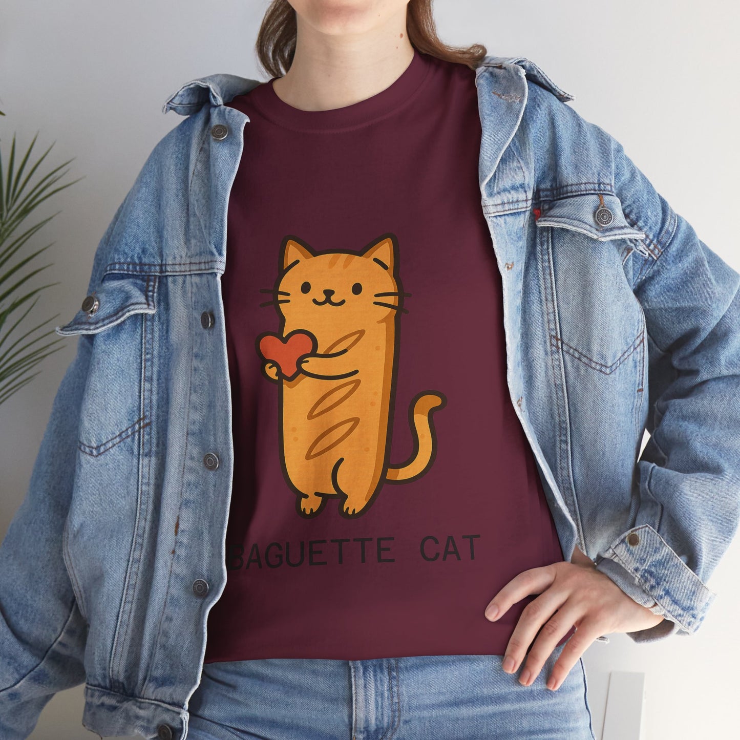 Baguette Cat T-Shirt Cute & Funny Cat Lover Tee