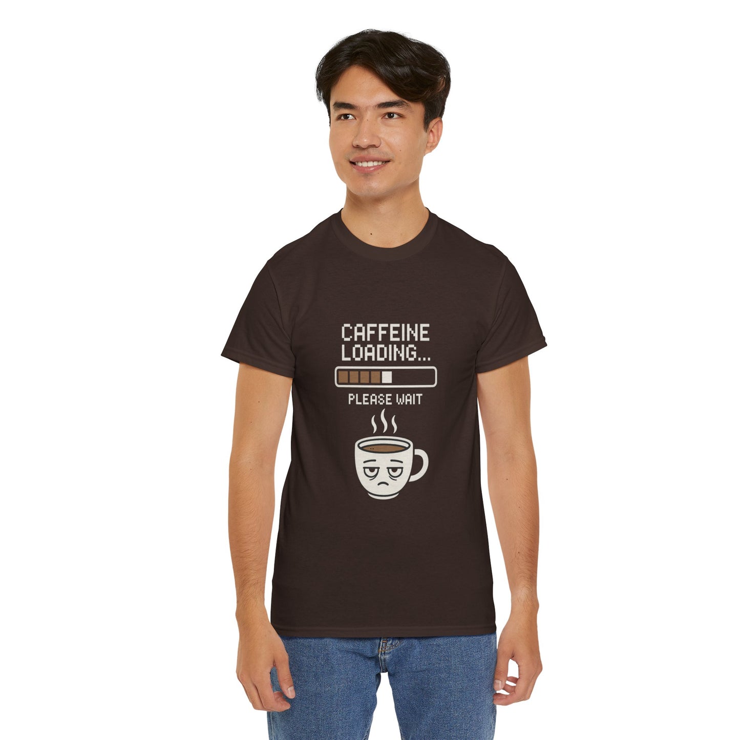 Caffeine Loading Tee - Funny Coffee Shirt, Unisex T-Shirt, Barista Gift, Casual Wear, Lazy Morning Tee, Coffee Lover Humor