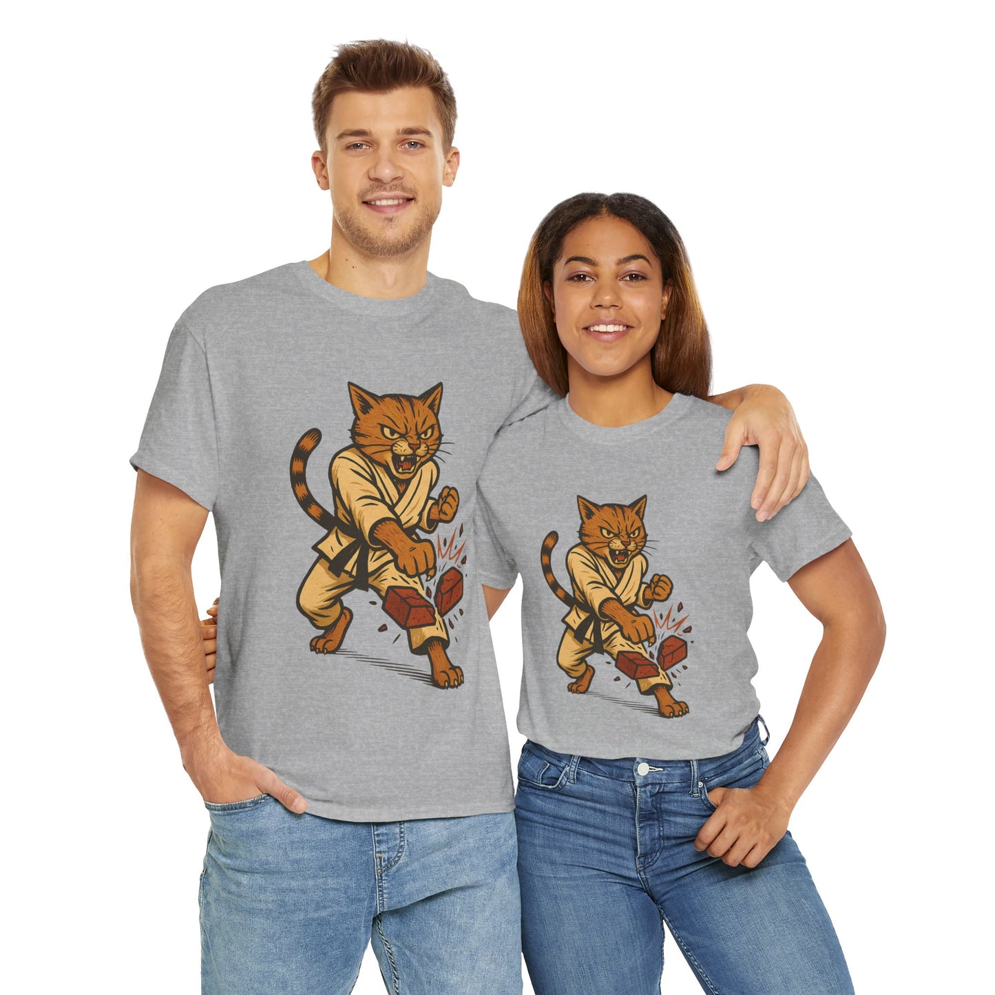 Karate Cat T-Shirt - Funny Martial Arts Unisex Tee for Cat Lovers, Paws & Claws Collection