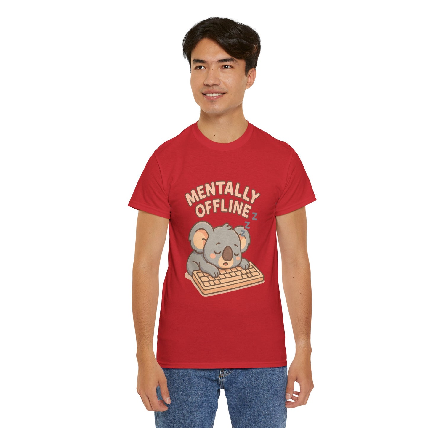 Mentally Offline Koala Shirt - Chill Lazy Unisex Tee for Relaxed Vibes