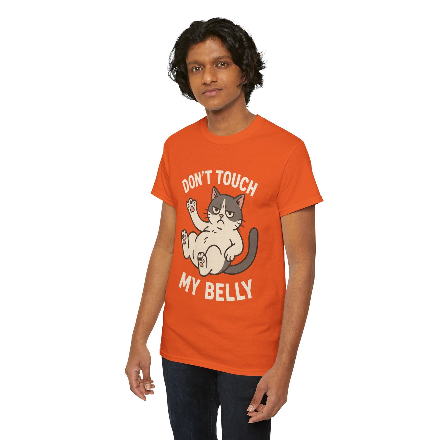 Dont Touch My Belly Cat Tee Grumpy Cat Graphic Shirt, Funny Unisex Gift