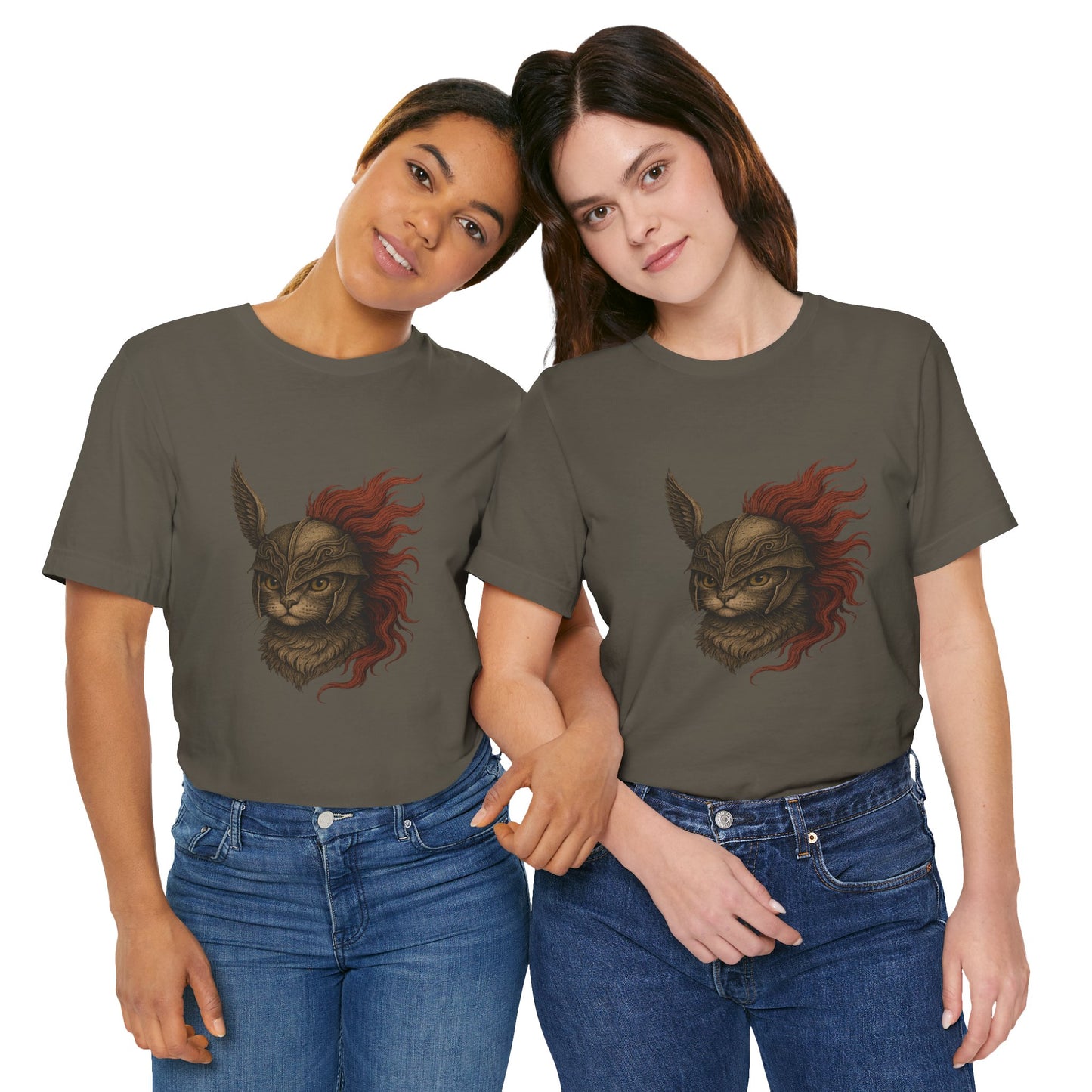 Malenia Cat Helmet Tee - Fantasy Cat T-Shirt, Elden Ring Inspired Shirt, Gamer Gift