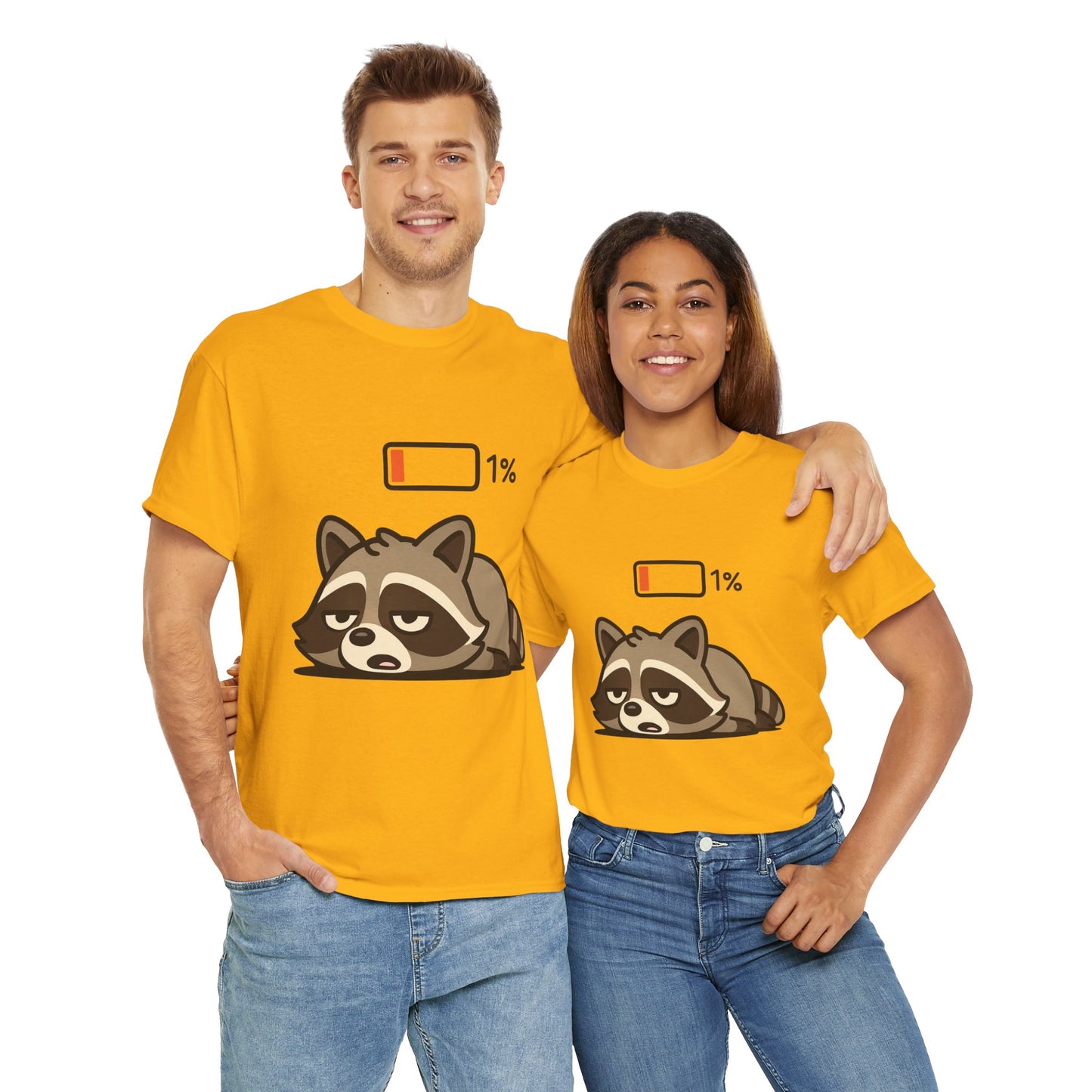 Sleepy Raccoon Tee, Funny Animal Shirt, Lazy Day Outfit, Cozy Gift, Unisex Cotton Tee